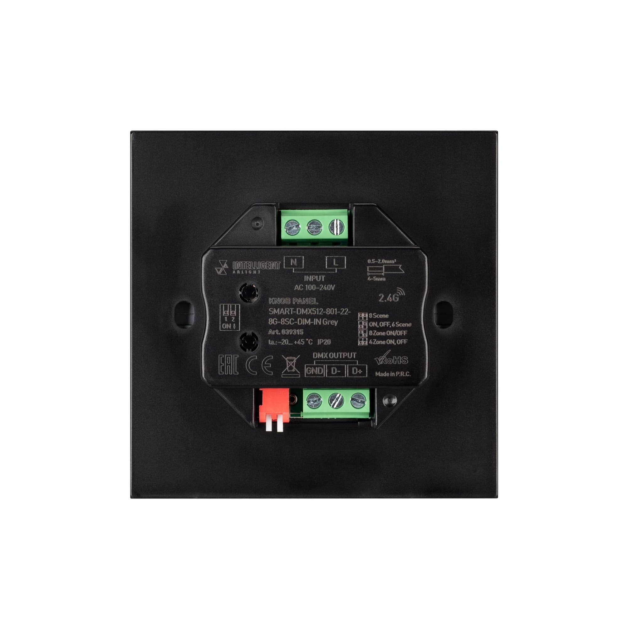 INTELLIGENT ARLIGHT Кнопочная панель SMART-DMX512-801-22-8G-8SC-DIM-IN Grey (230V, 2.4G) (IARL, IP20 Пластик, 5 лет) 039315 — фото 3