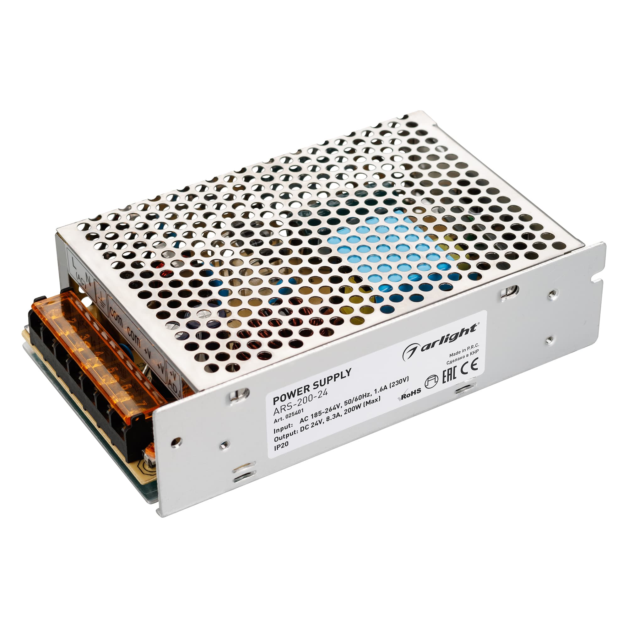 Блок питания ARS-200-24 (24V, 8.3A, 200W) (Arlight, IP20 Сетка, 2 года) 025401 — фото 1