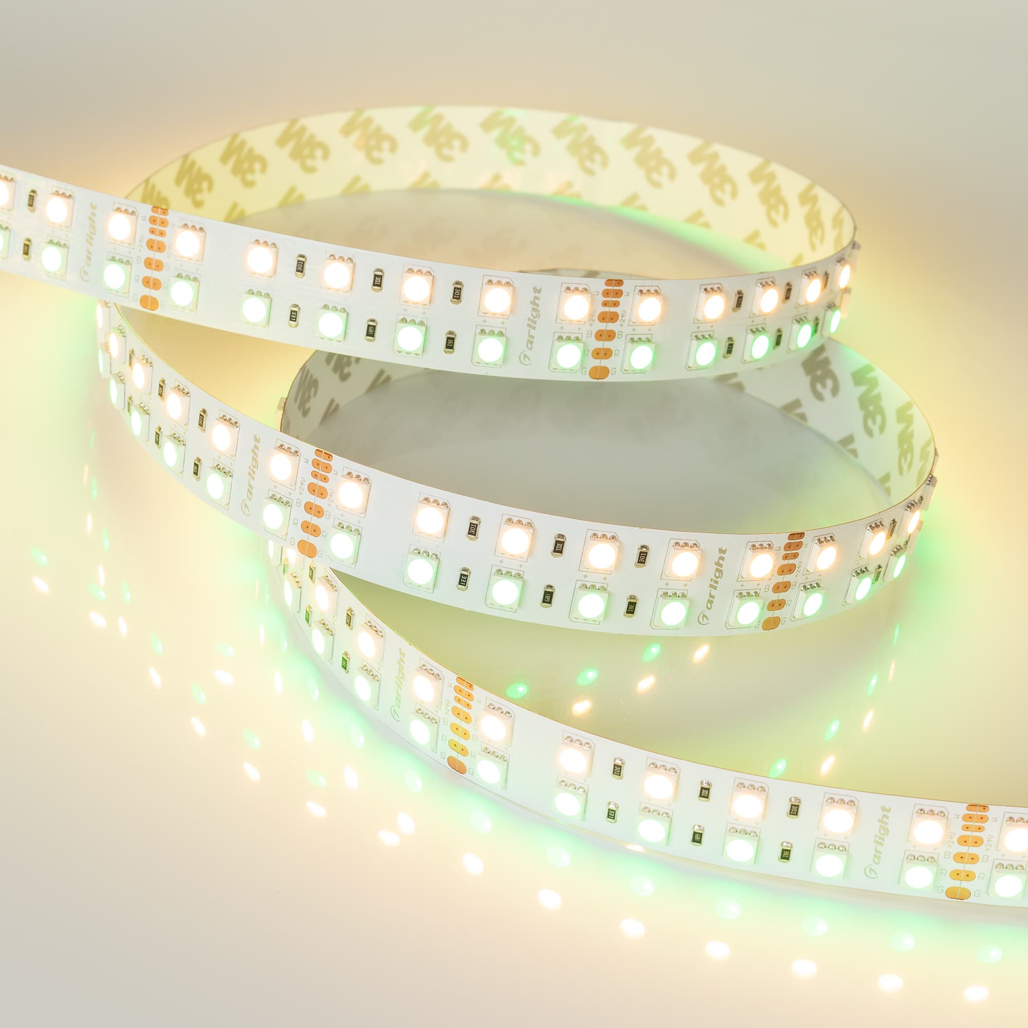 Светодиодная лента RT 2-5000 24V RGB-Warm 2x2 (5060, 720 LED, LUX) (Arlight, 32 Вт/м, IP20) 012327(1) — фото 6