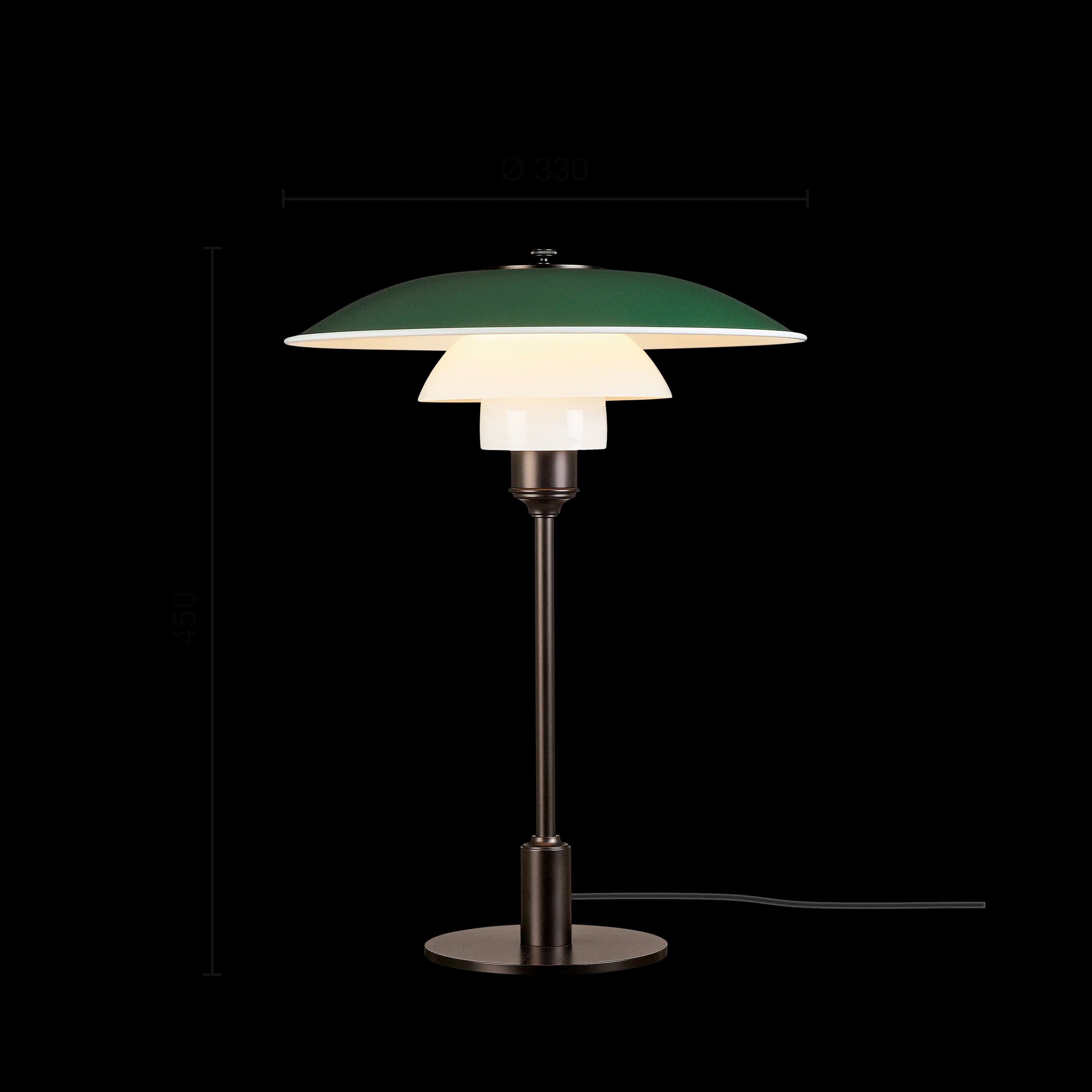 Louis Poulsen PH 3½-2½ Metal Table Lamp Green — фото 6