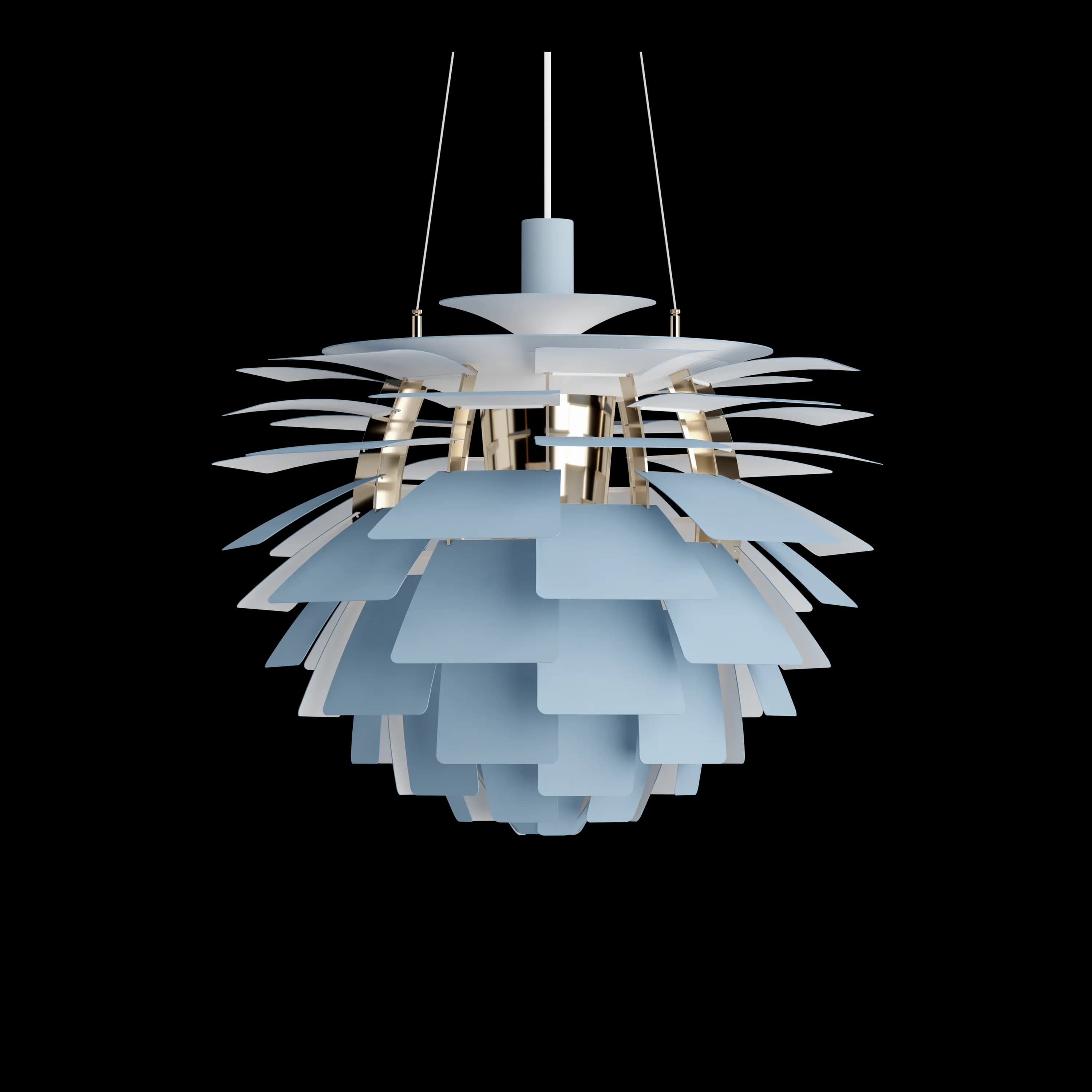 Louis Poulsen PH Artichoke Dusty blue/brass metallised Ø 600 — фото 2