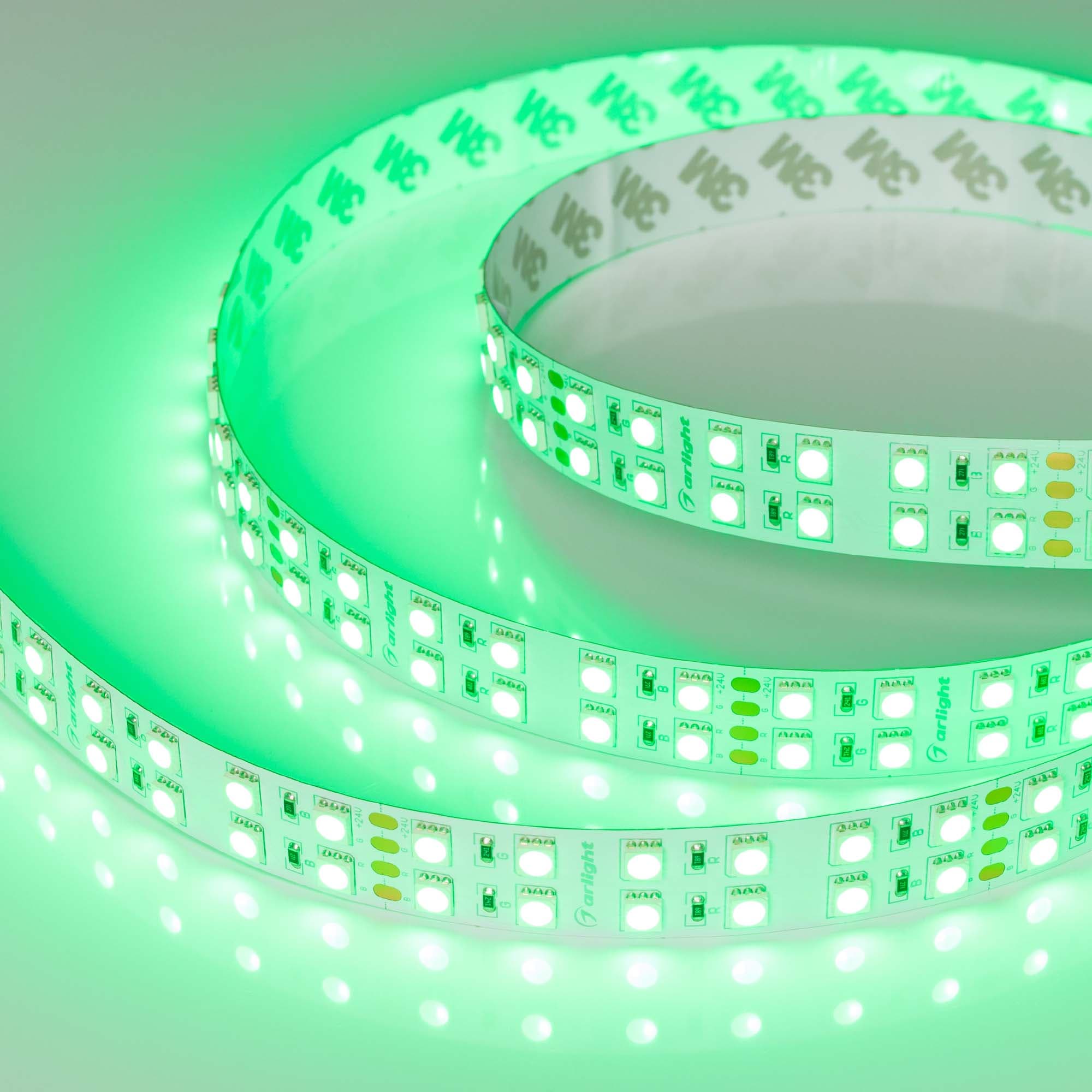 Светодиодная лента RT-B144-19mm 24V RGB (34.4 W/m, IP20, 5060, 5m) (Arlight, Открытый) 012905(2) — фото 1