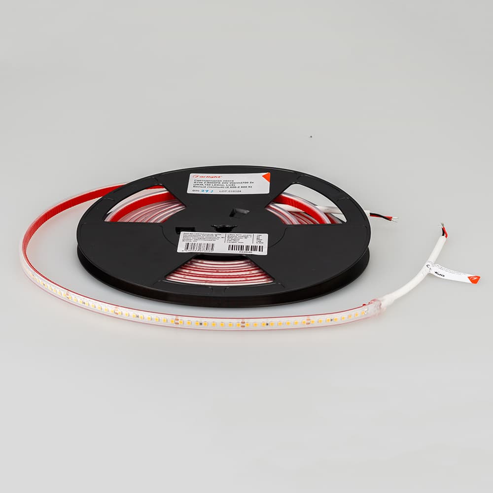 Светодиодная лента RTW 2-5000PS 24V Warm2700 2x (2835, 160 LED/m, LUX) (Arlight, 12 Вт/м, IP67) 024545 — фото 3