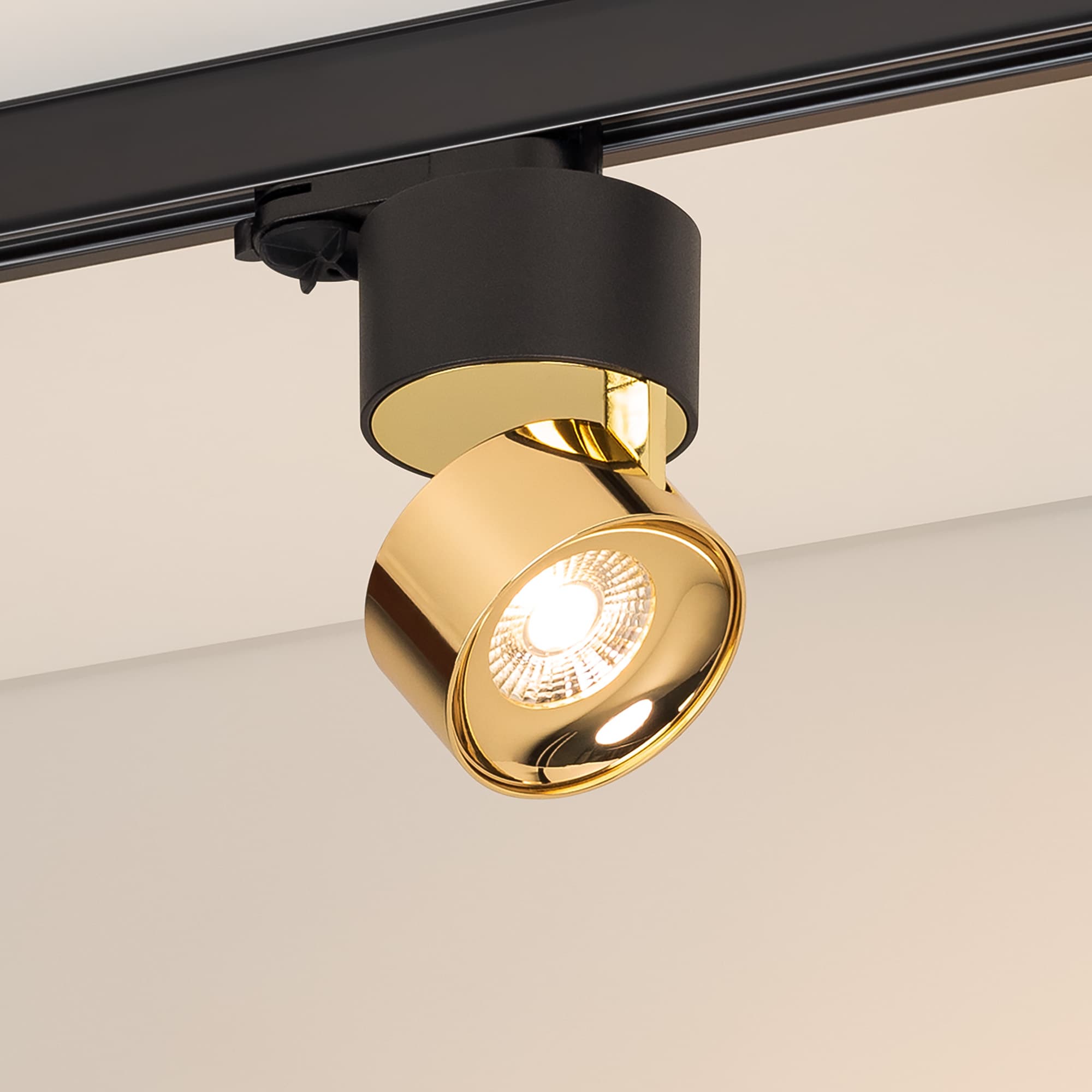 Светильник SP-PLURIO-TRACK-4TR-R77-9W Warm3000 (BK-BRS, 36 deg, 230V) (Arlight, IP20 Металл, 3 года) 038121