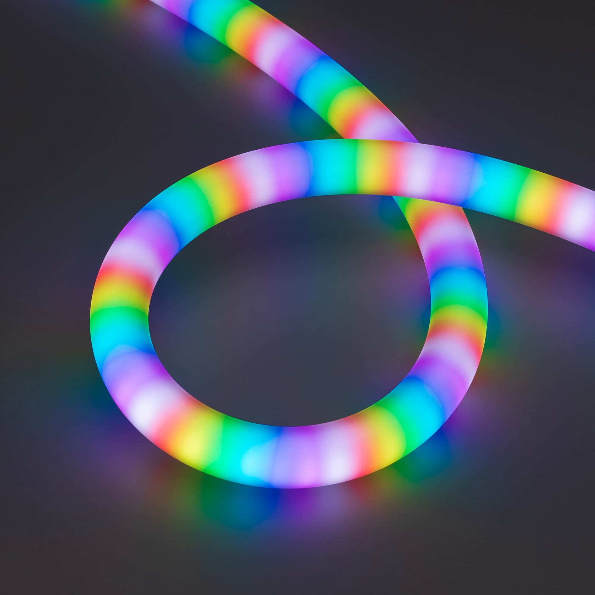 Светодиодная лента герметичная SPI MOONLIGHT-BLACK-SIDE-G180-D25mm 12V RGB-PX2 (21.6 W/m, IP65, 5m, wire x1) (Arlight, Вывод боковой, 3 года) 044974