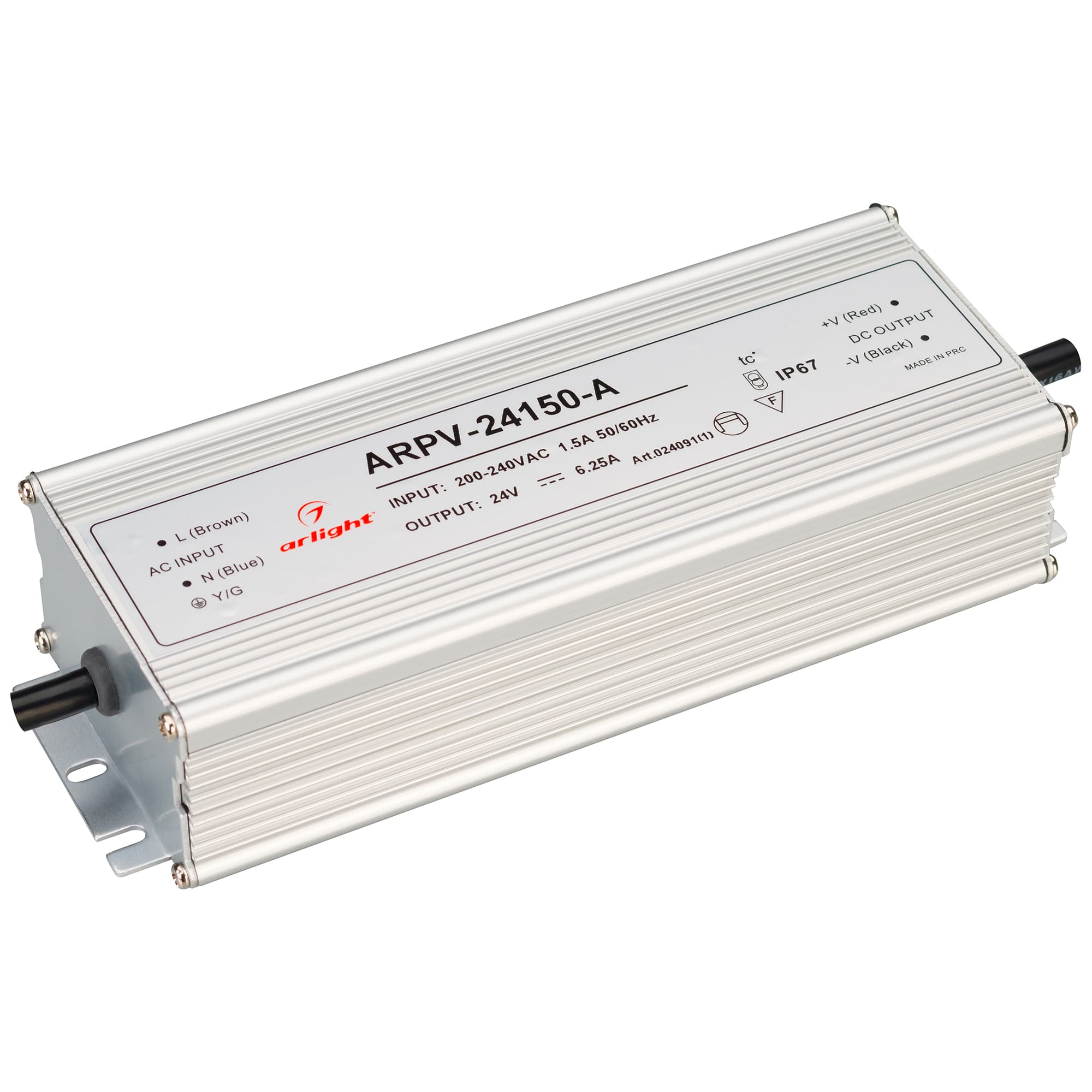 Блок питания ARPV-24150-A (24V, 6.3A, 150W) (Arlight, IP67 Металл, 3 года) 024091(1) — фото 1