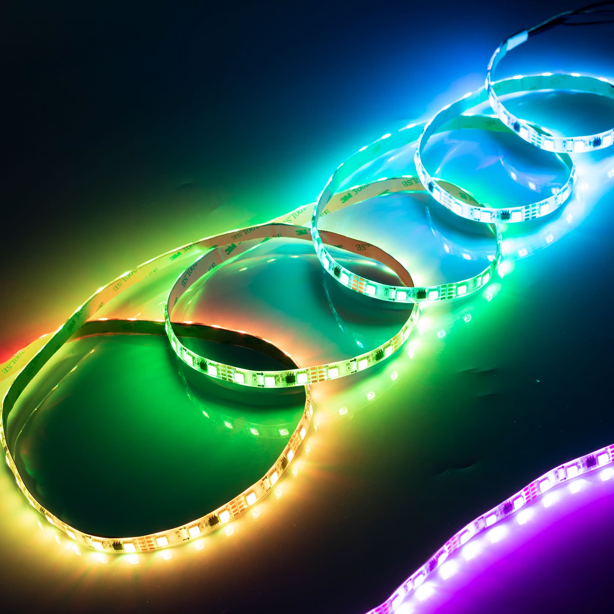 Светодиодная лента SPI-5000SE-5060-60 12V Cx3 RGB-Auto (10mm, 13.2W/m, IP65) (Arlight, Закрытый, IP65) 021874(1) — фото 2