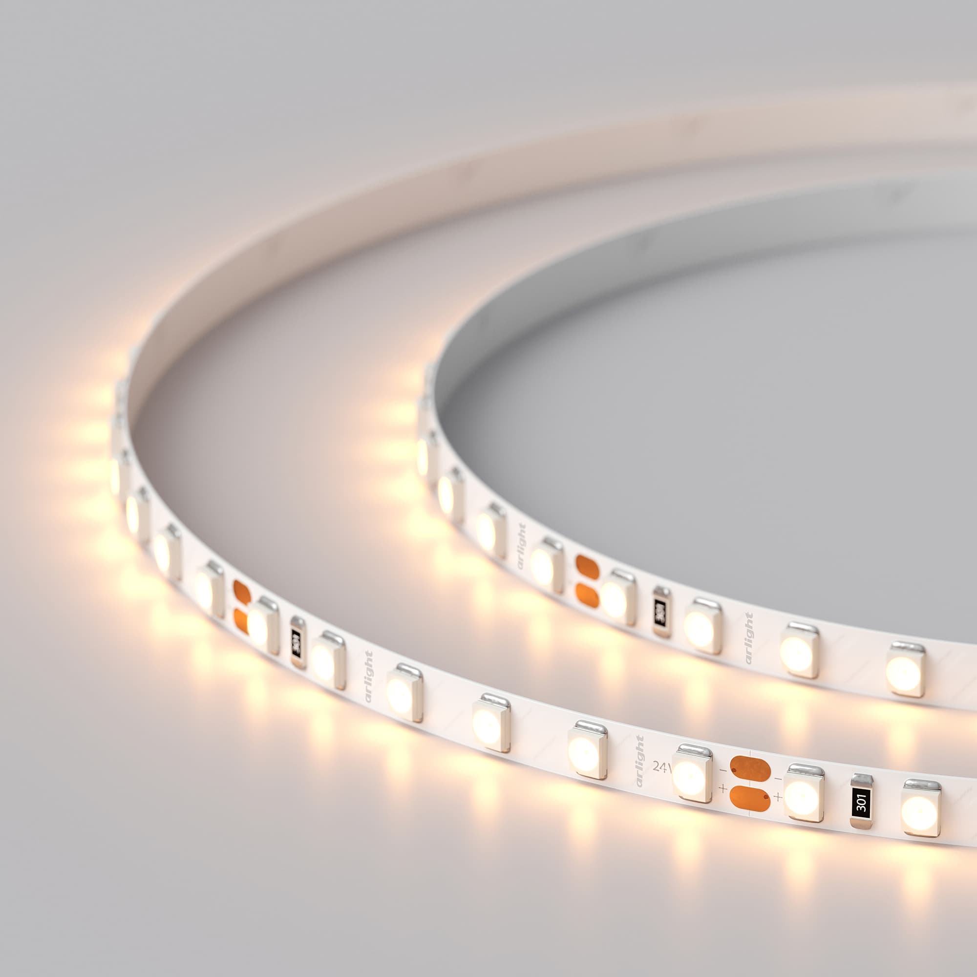 Светодиодная лента RT 2-5000 24V Warm2400 5mm 2x (3528, 600 LED, LUX) (Arlight, 9.6 Вт/м, IP20) 018100(B) — фото 4