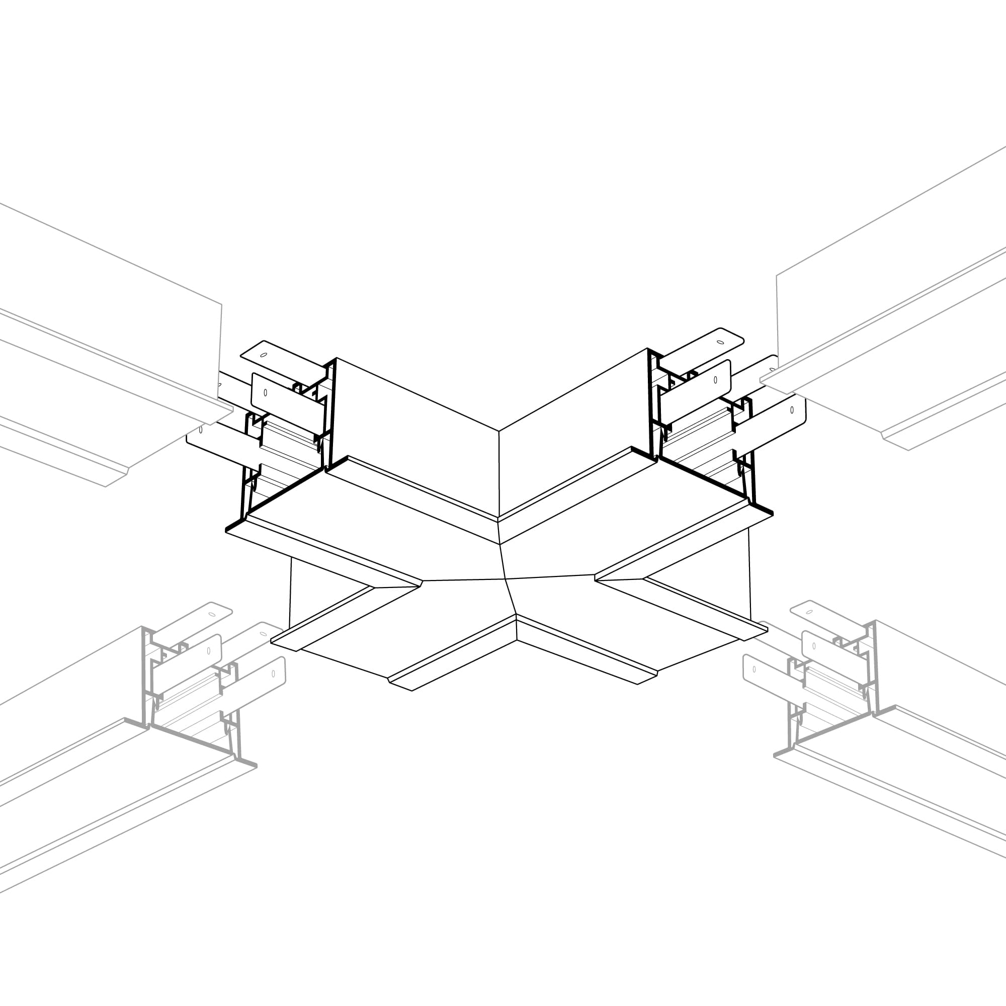 Угол S2-LINIA55-F-X90 крестовой (Arlight, Металл) 021276 Arlight — фото 2