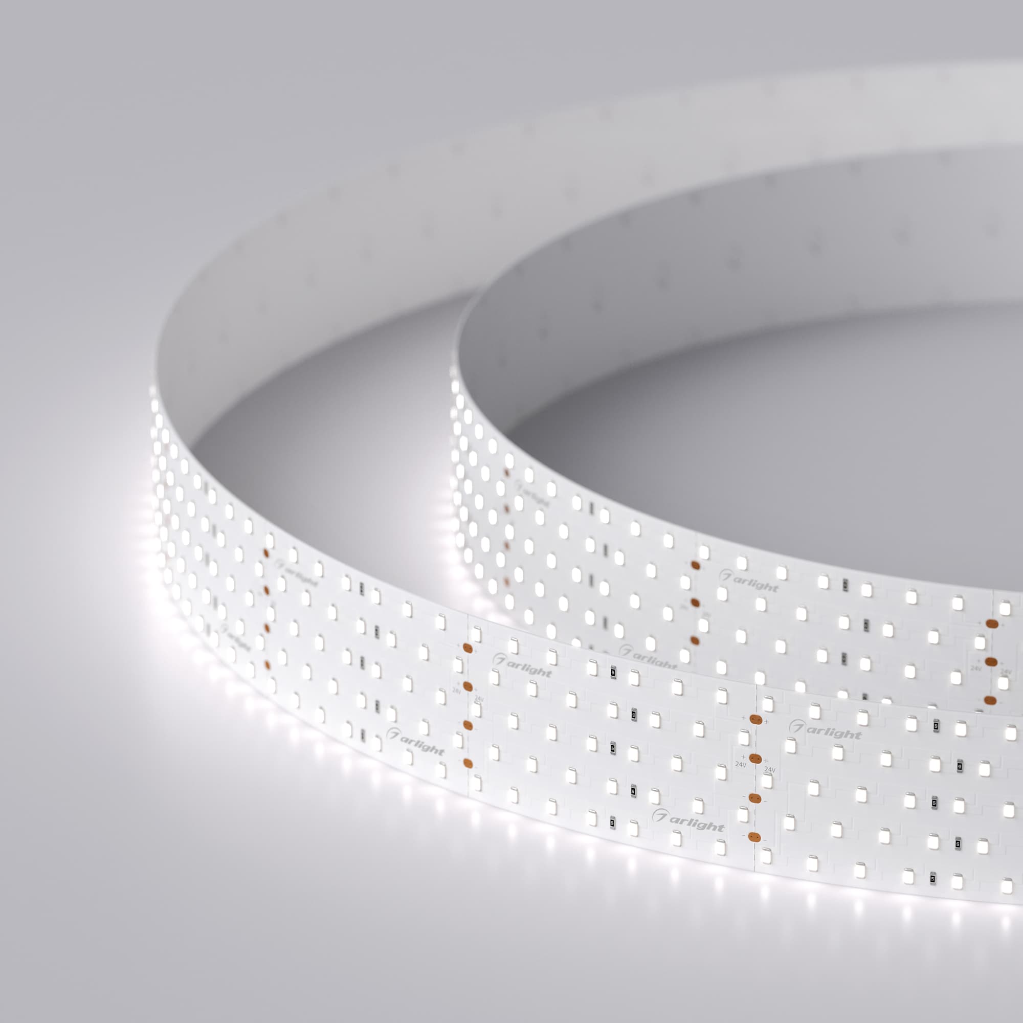 Светодиодная лента RT 2-2500 24V White6000 5x2 (2835, 875 LED, LUX) (Arlight, 36 Вт/м, IP20) 019082 — фото 1
