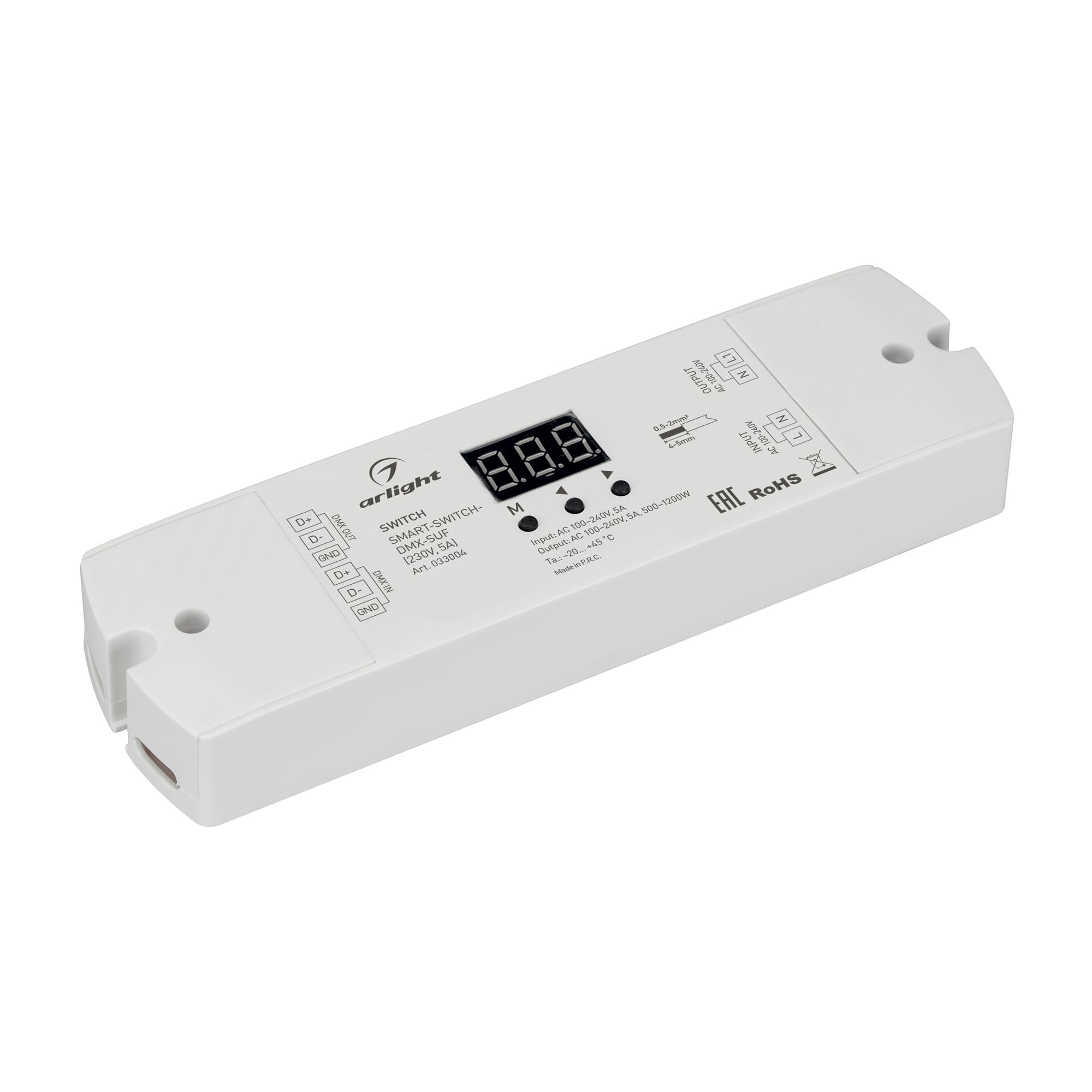 Выключатель SMART-SWITCH-DMX-SUF (230V, 5A) (Arlight, IP20 Пластик, 3 года) 033004