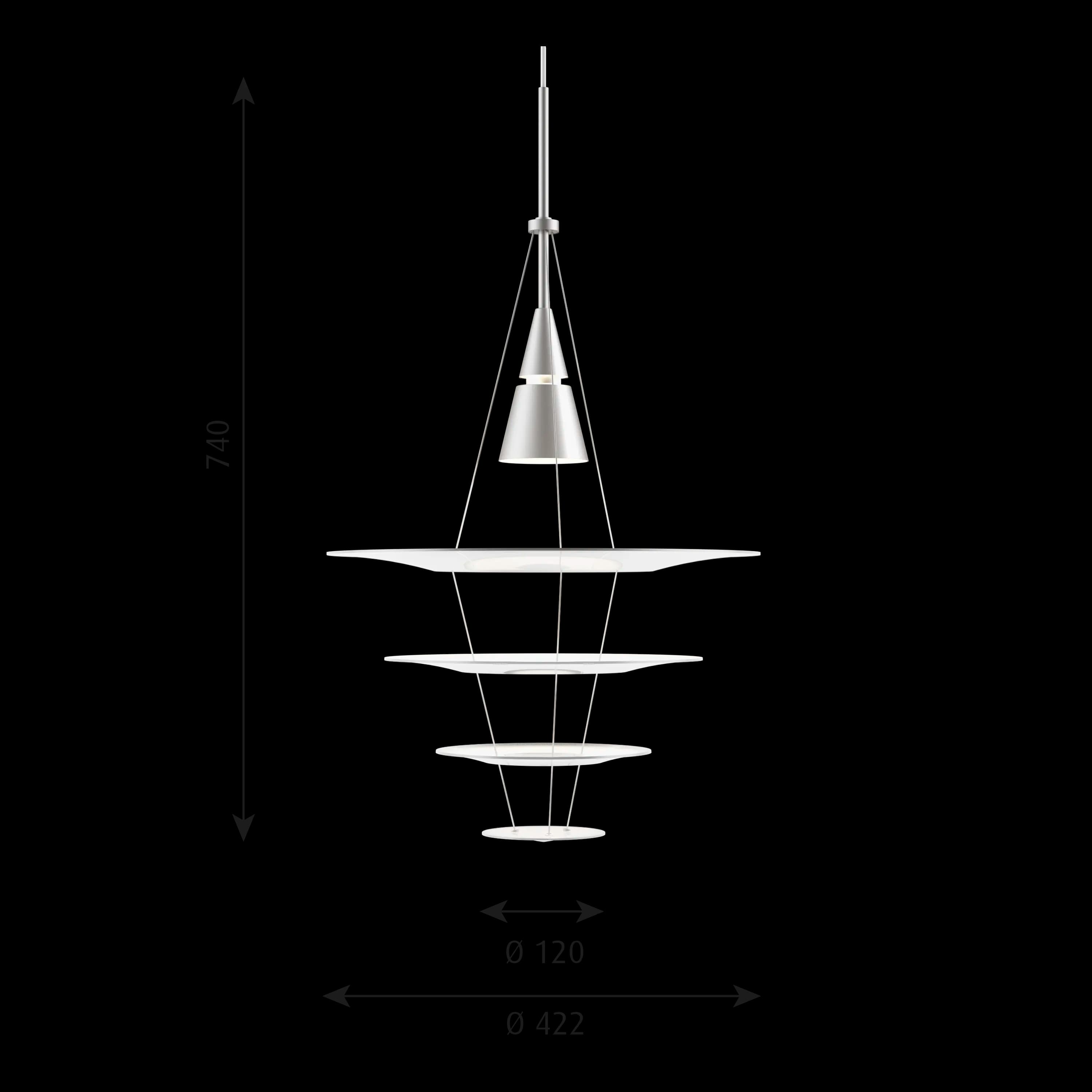 Louis Poulsen Enigma Pendant Brushed aluminium colour Ø 425 — фото 8