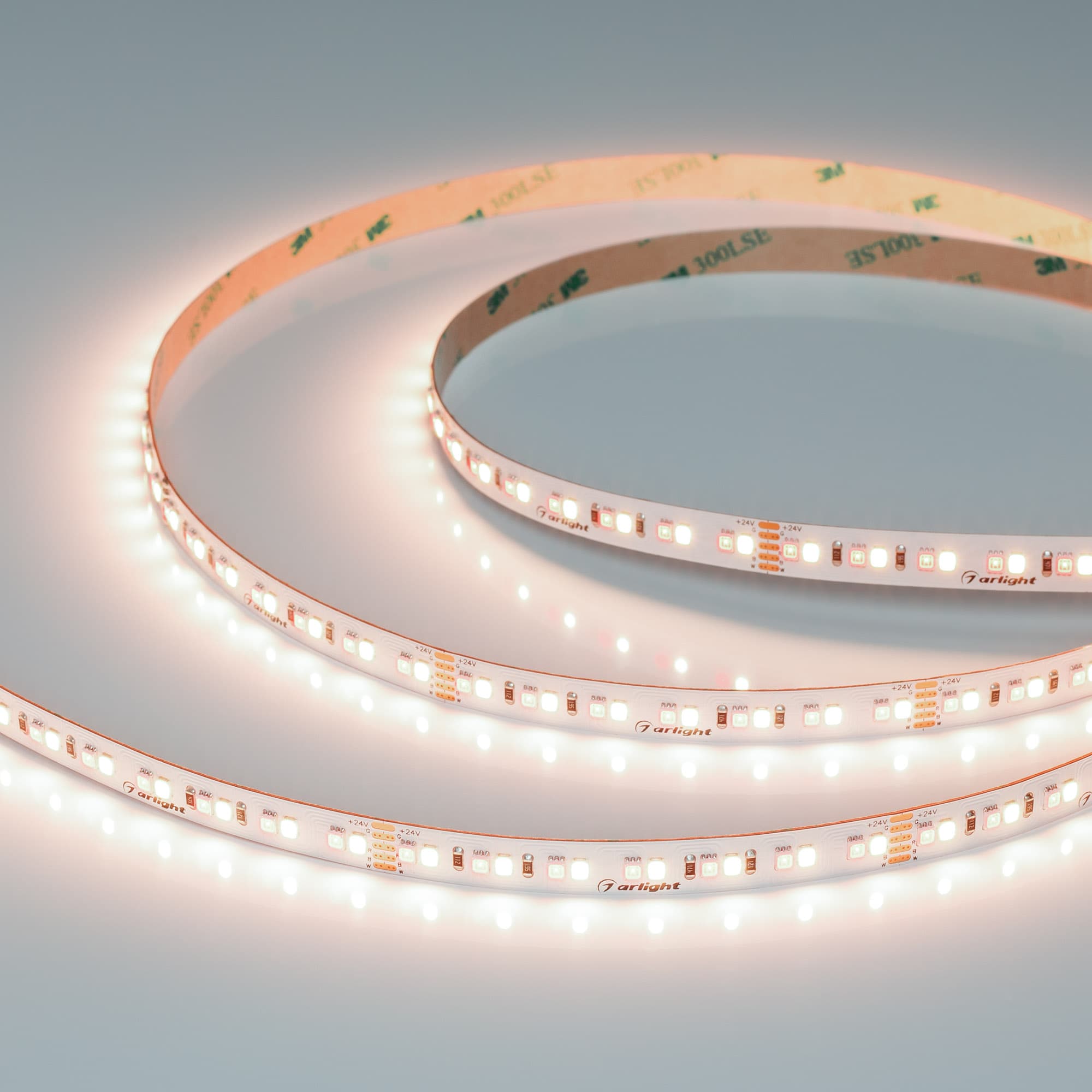 Светодиодная лента RT-A168-10mm 24V RGBW-White (20 W/m, IP20, 5m) (Arlight, высок.эфф.150 лм/Вт) 056877 — фото 1