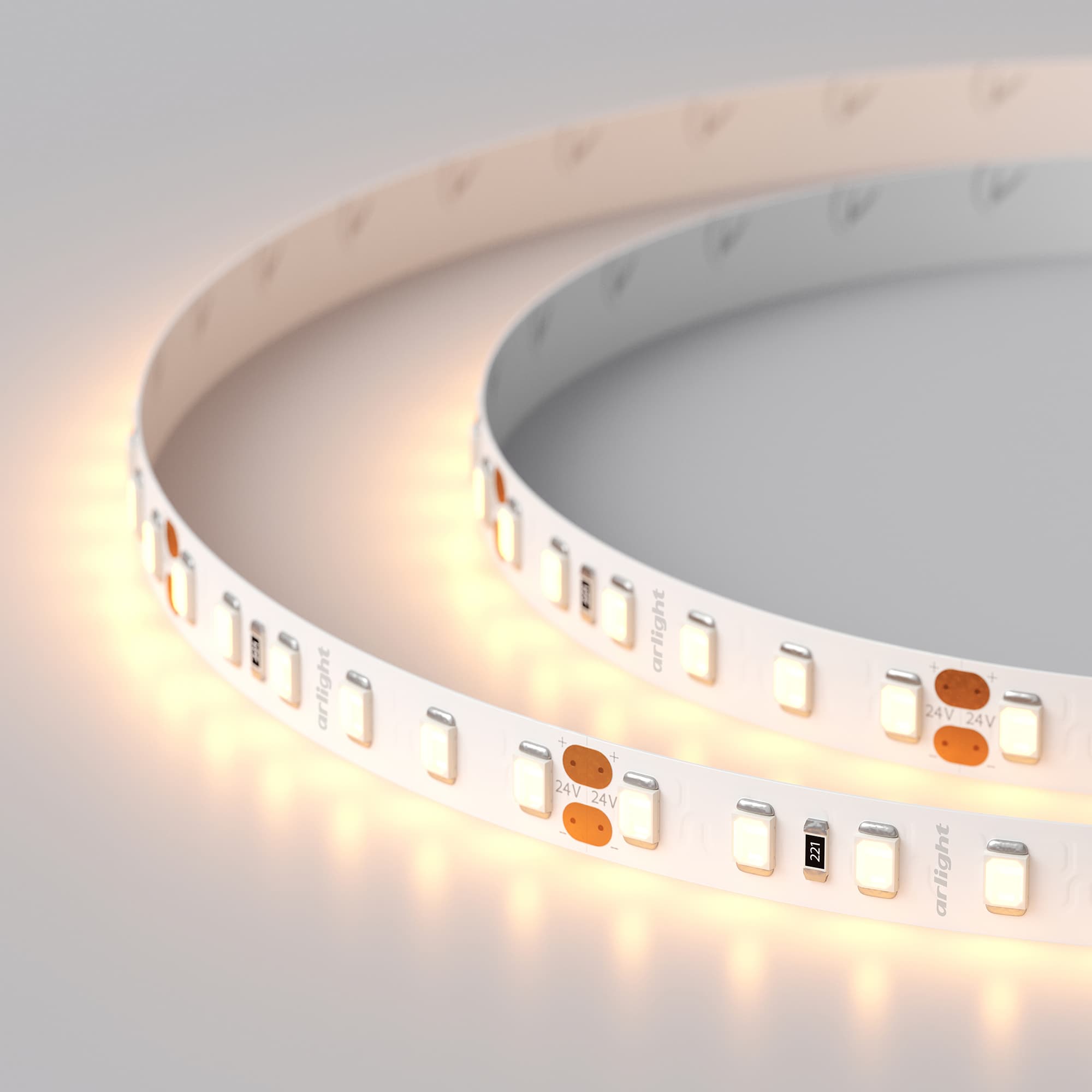 Светодиодная лента RT 2-5000 24V Warm2400 2x (2835, 600 LED, PRO) (Arlight, 14.4 Вт/м, IP20) 018111 Arlight — фото 3