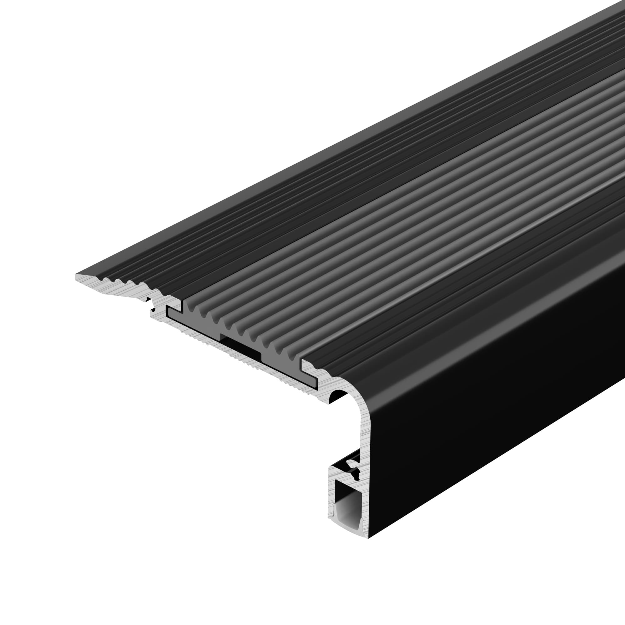 Профиль STAIR-W60-2000 ANOD BLACK (Arlight, Алюминий) 060867 — фото 1