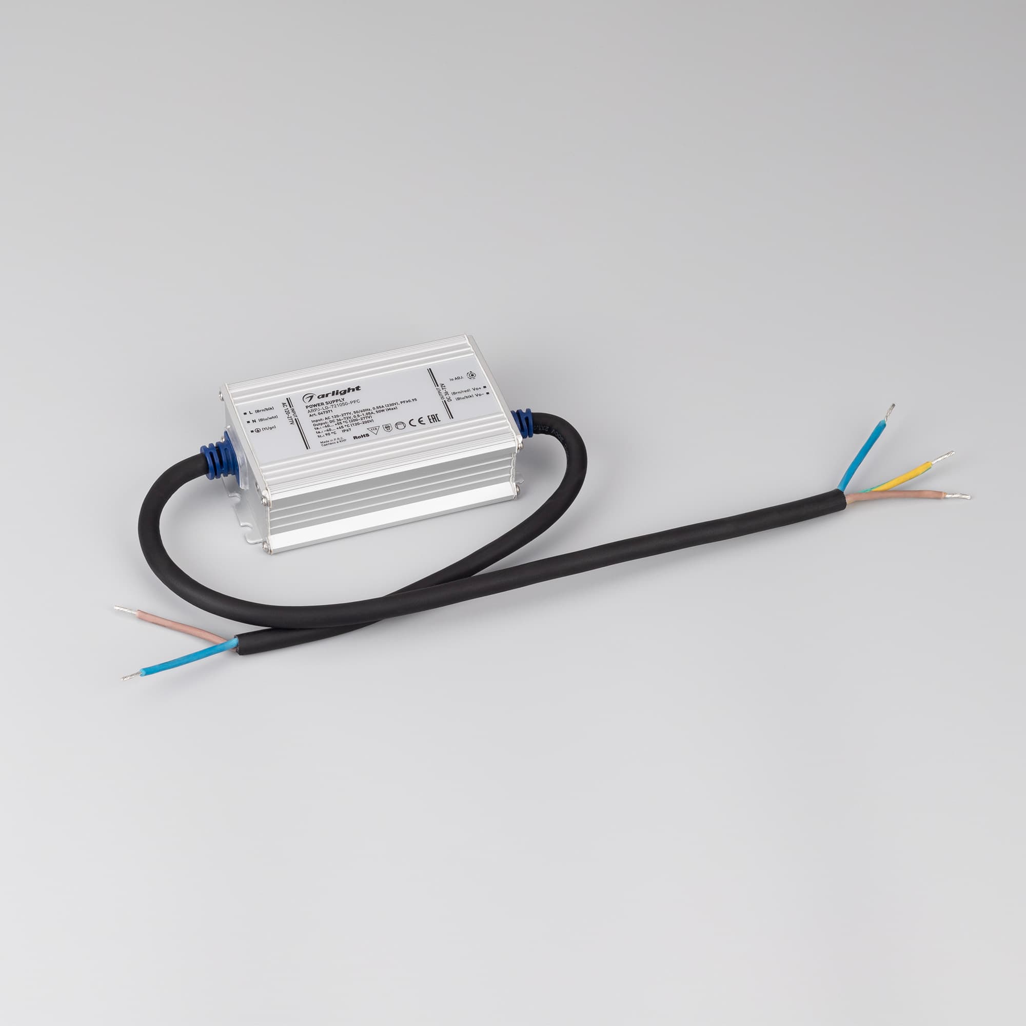 Блок питания ARPJ-LG-721050-PFC (50W, 36-72V, 0.5-1.05A) (Arlight, IP67 Металл, 5 лет) 047371 — фото 2
