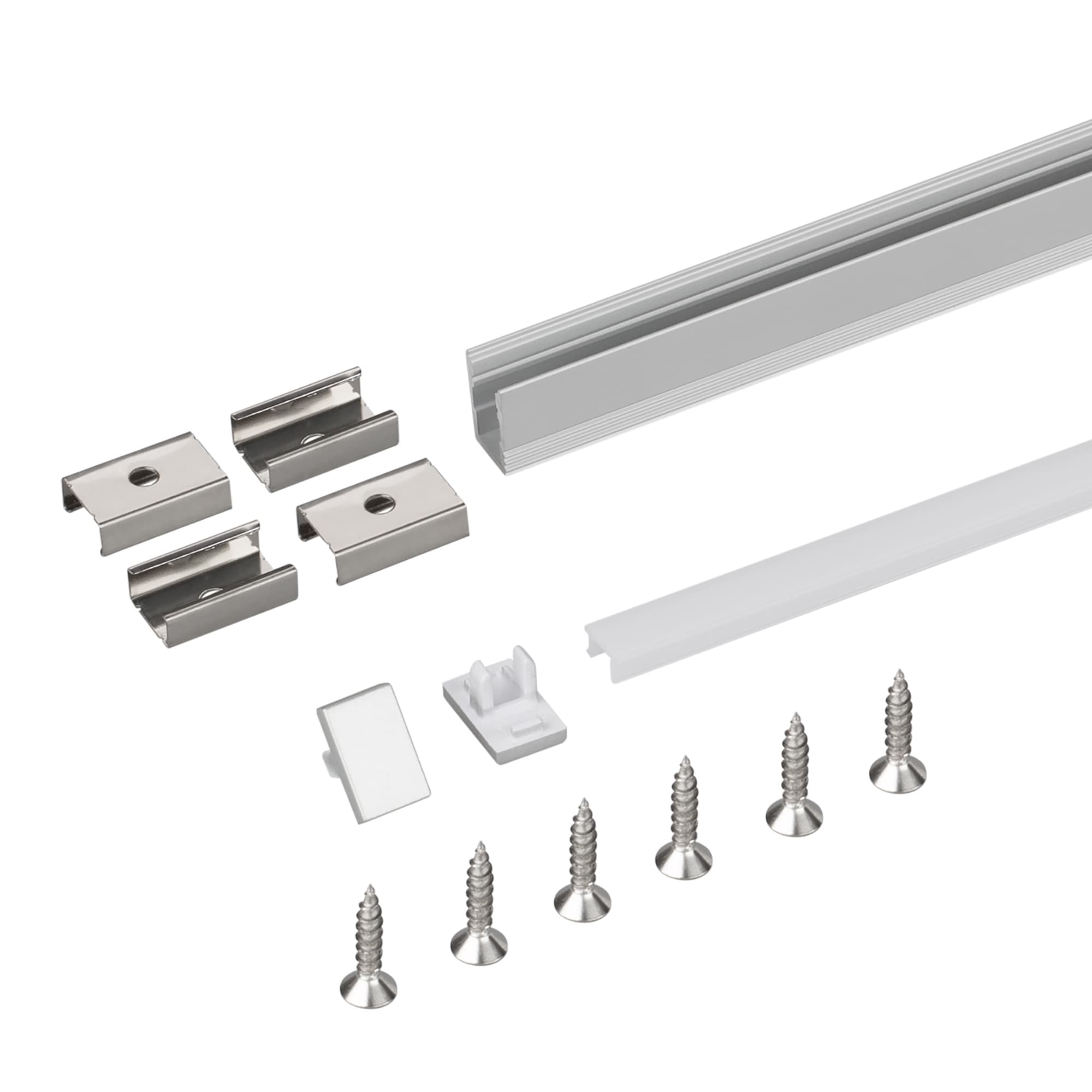 Профиль с экраном SL-MINI-8-H12-2000 ANOD+OPAL (Arlight, Алюминий) 036833 — фото 2