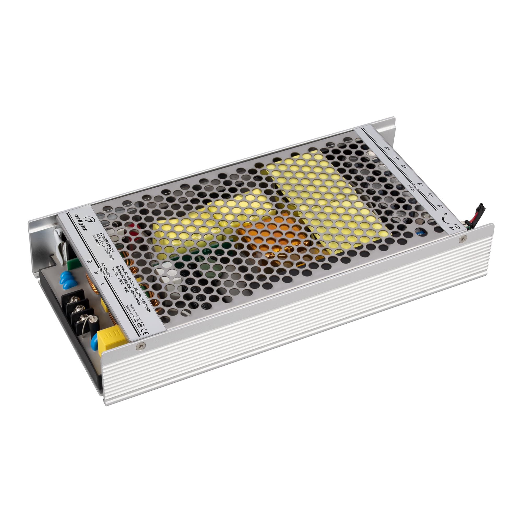 Блок питания ATS-LG-24-1000-PFC (24V, 42A, 1000W) (Arlight, IP20 Сетка, 5 лет) 054377 — фото 1