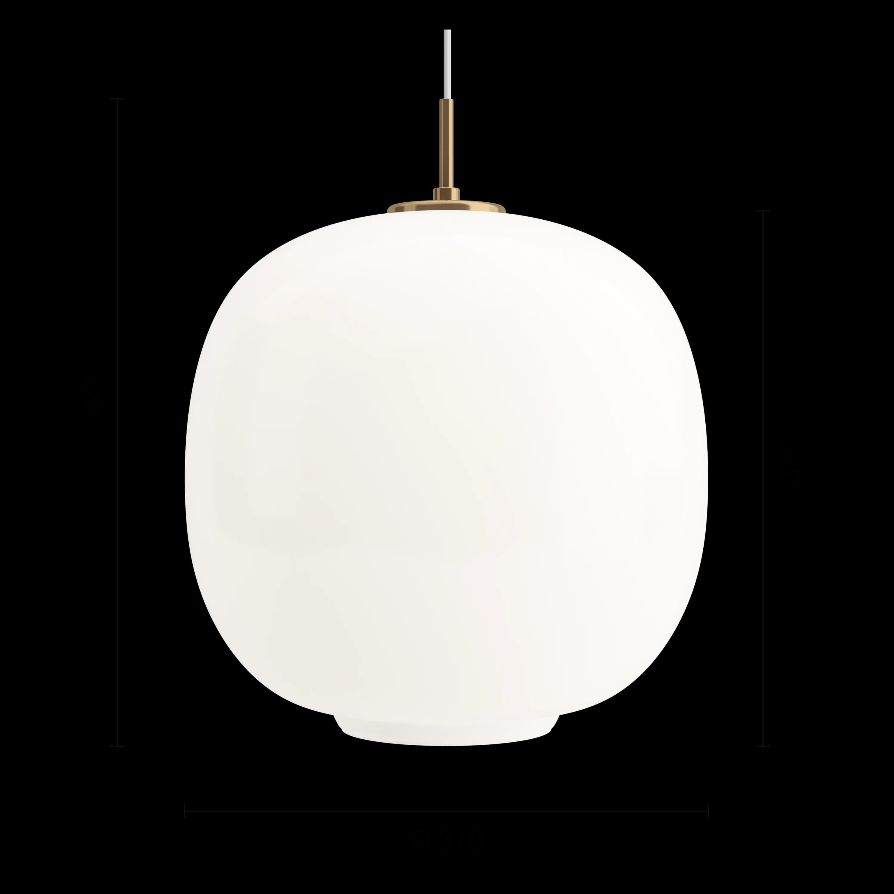 Louis Poulsen VL 45 Radiohus Pendant Brass/glossy white opal glass Ø 370 — фото 11