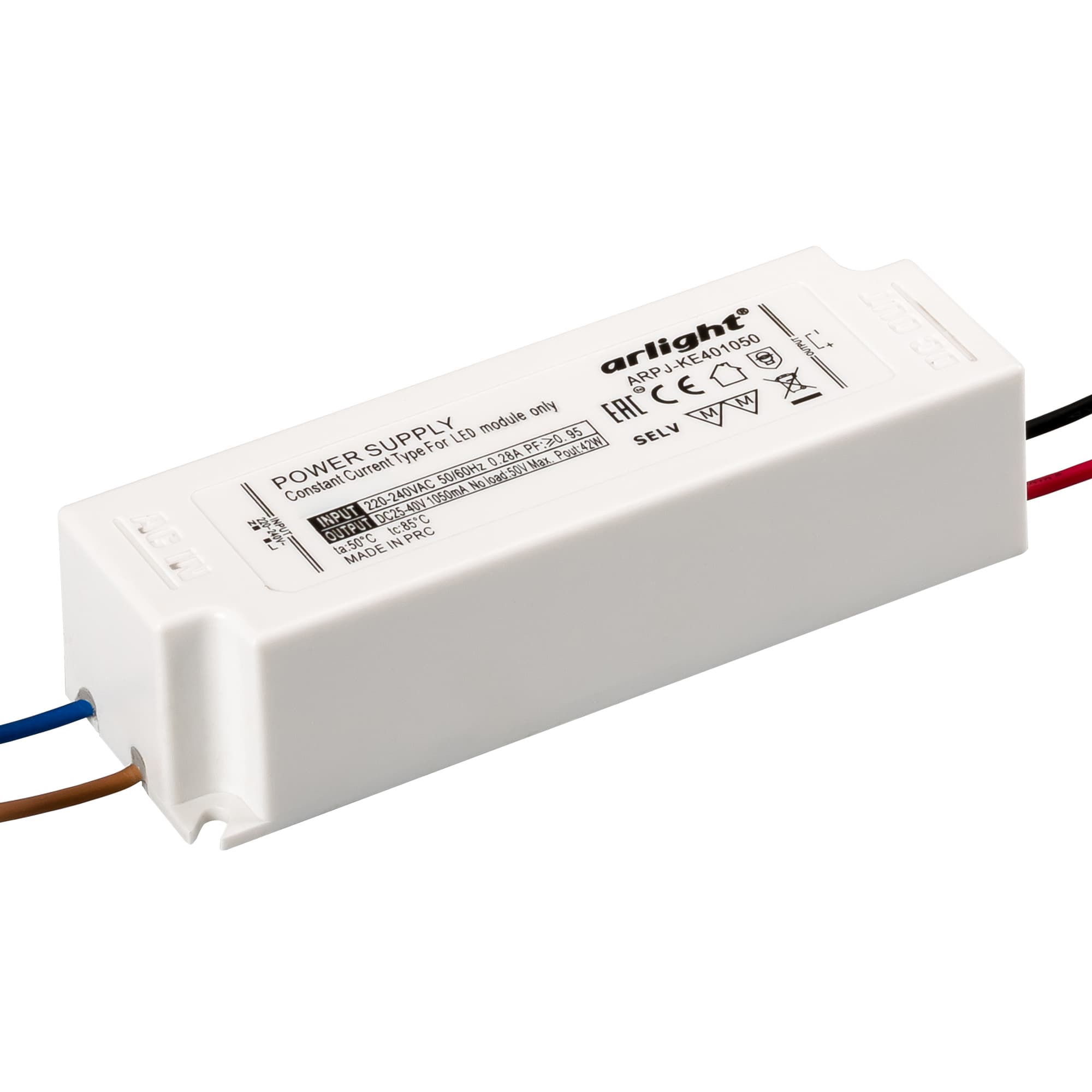 Блок питания ARPJ-KE571050 (60W, 1050mA, PFC) (Arlight, Пластик) 020680 Arlight