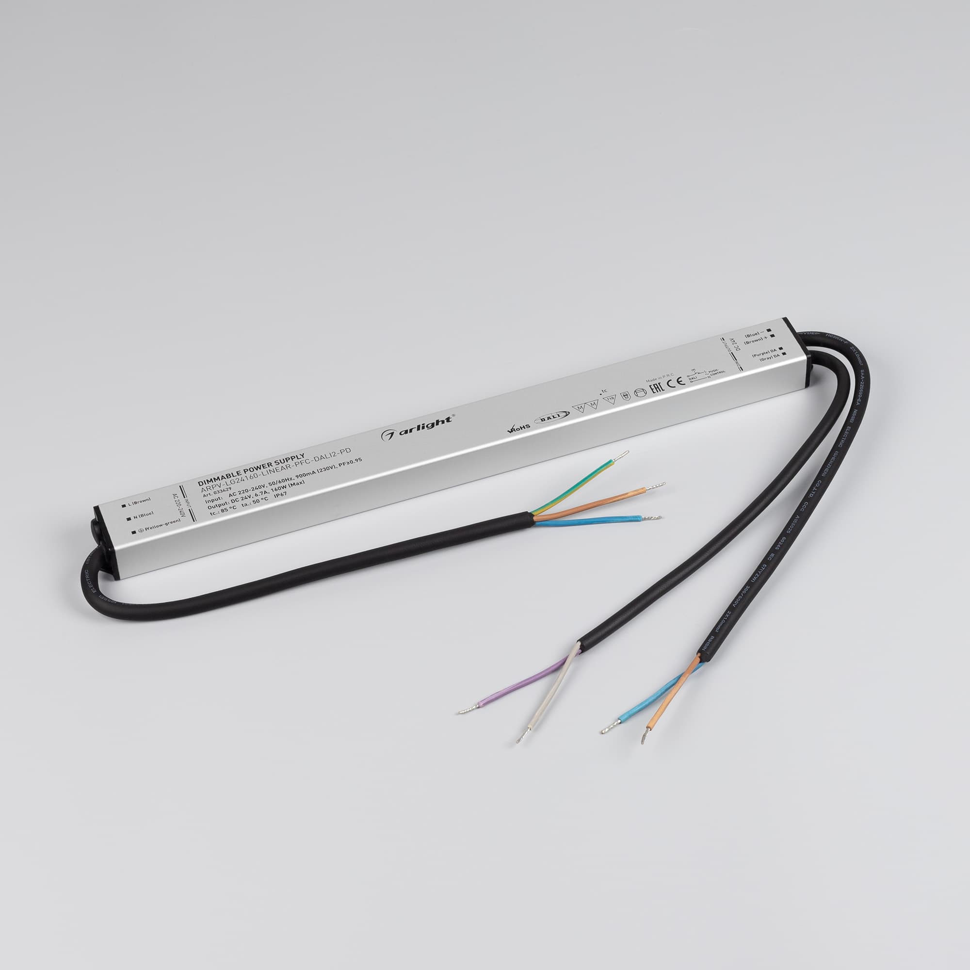 Блок питания ARPV-LG24160-LINEAR-PFC-DALI2-PD (24V, 6.7A, 160W) (Arlight, IP67 Металл, 5 лет) 033429 Arlight — фото 3