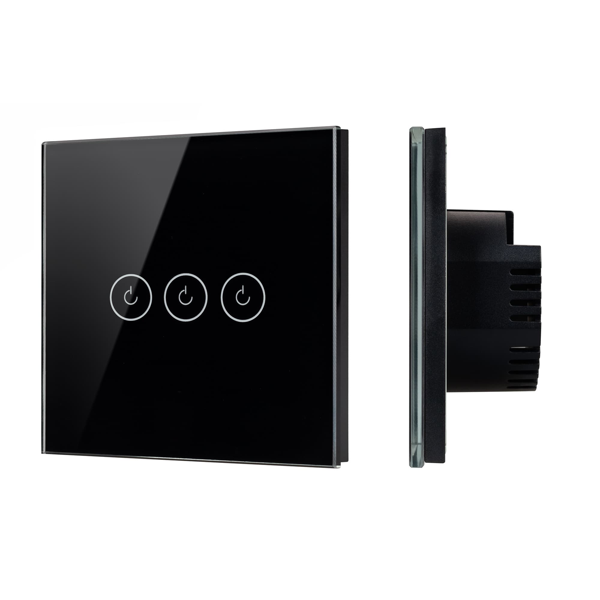 Выключатель сенсорный SWT-OMALI-S03-ZB-BK (250V, 10A, Zigbee) (Arlight, Стекло) 050046