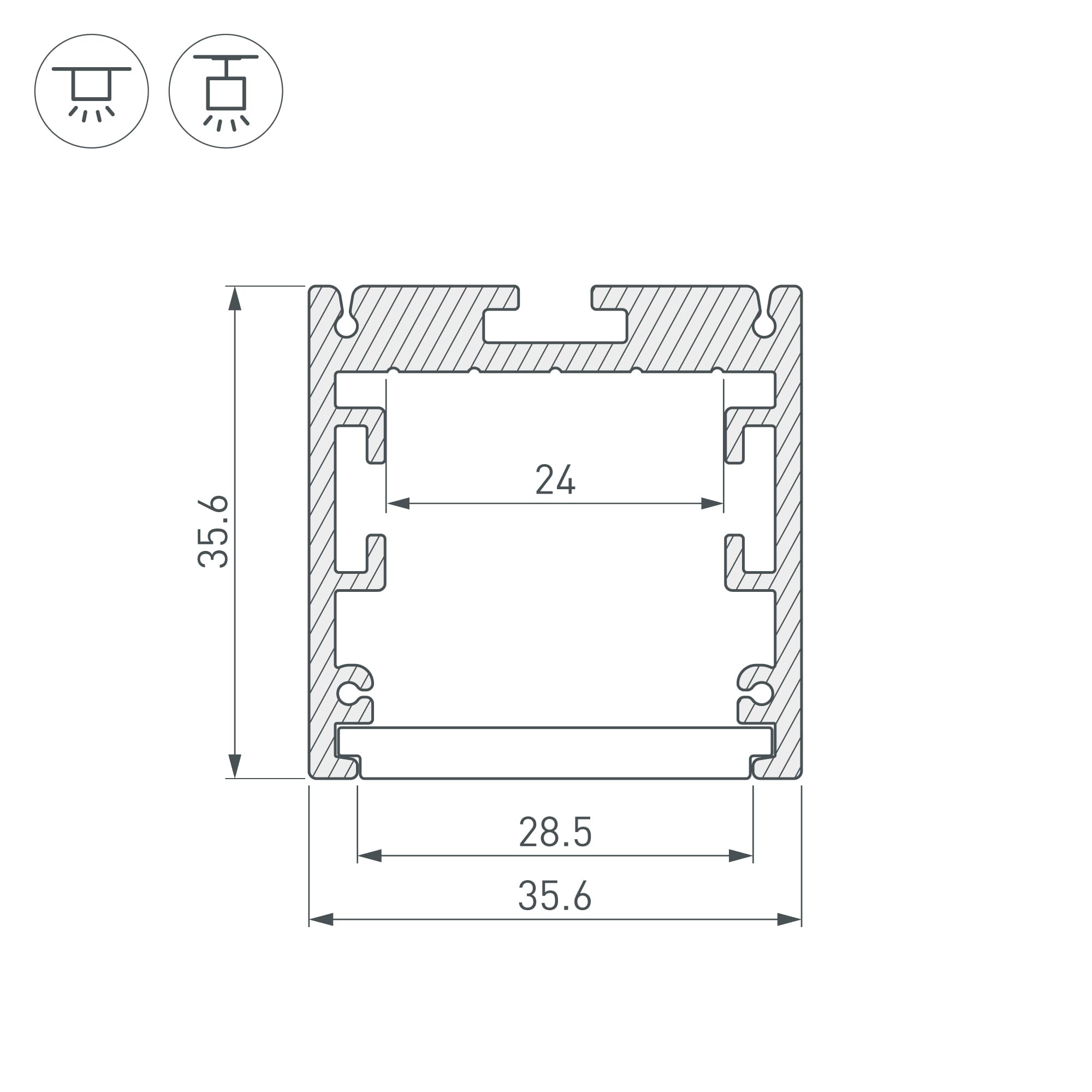 Профиль SL-ARC-3535-D1500-A90 SILVER (1180мм, дуга 1 из 4) (Arlight, Алюминий) 025477 Arlight — фото 3