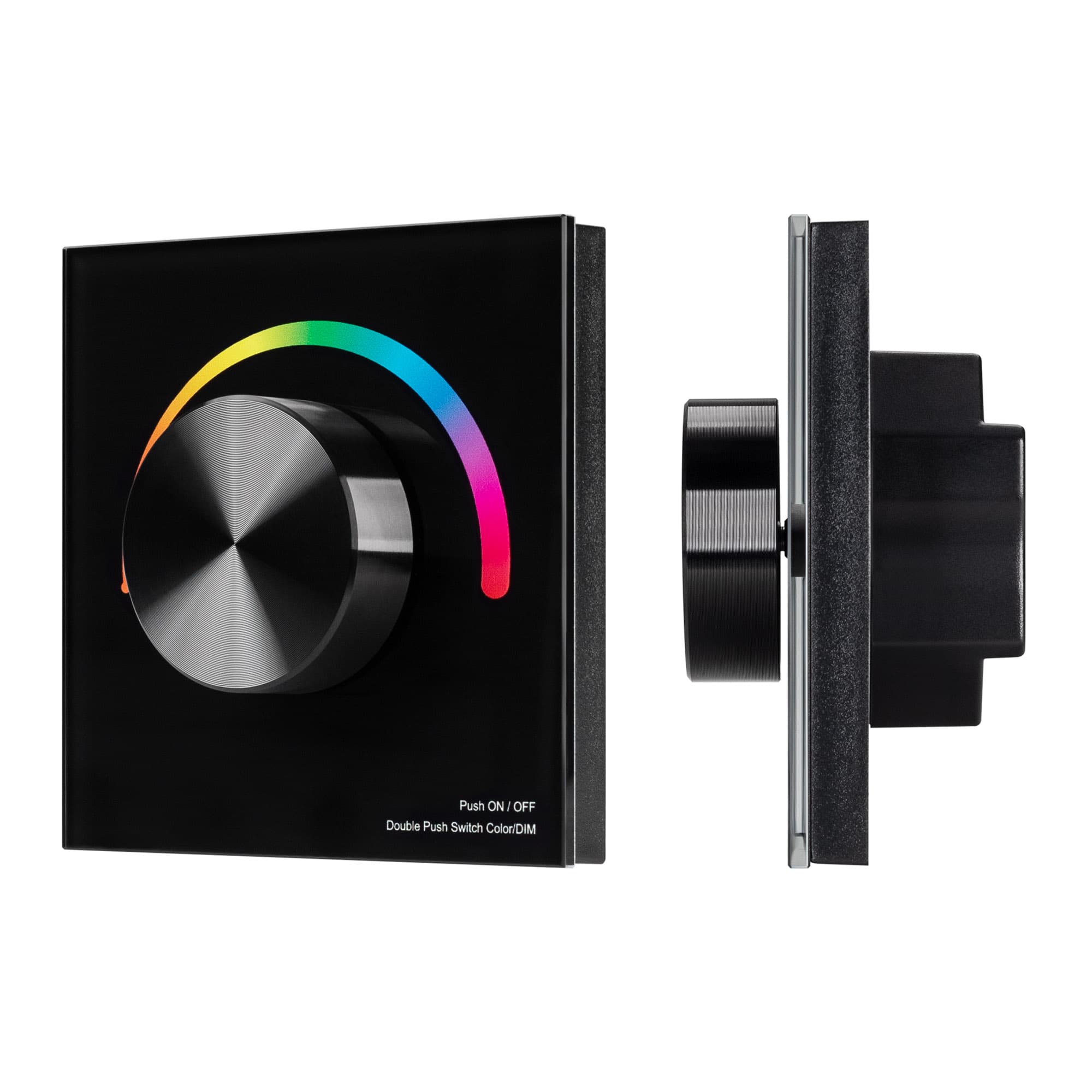 Панель SMART-P8-RGB-G-IN Black (12-24V, 3x4A, Rotary, 2.4G) (Arlight, IP20 Пластик, 5 лет) 033763 — фото 1