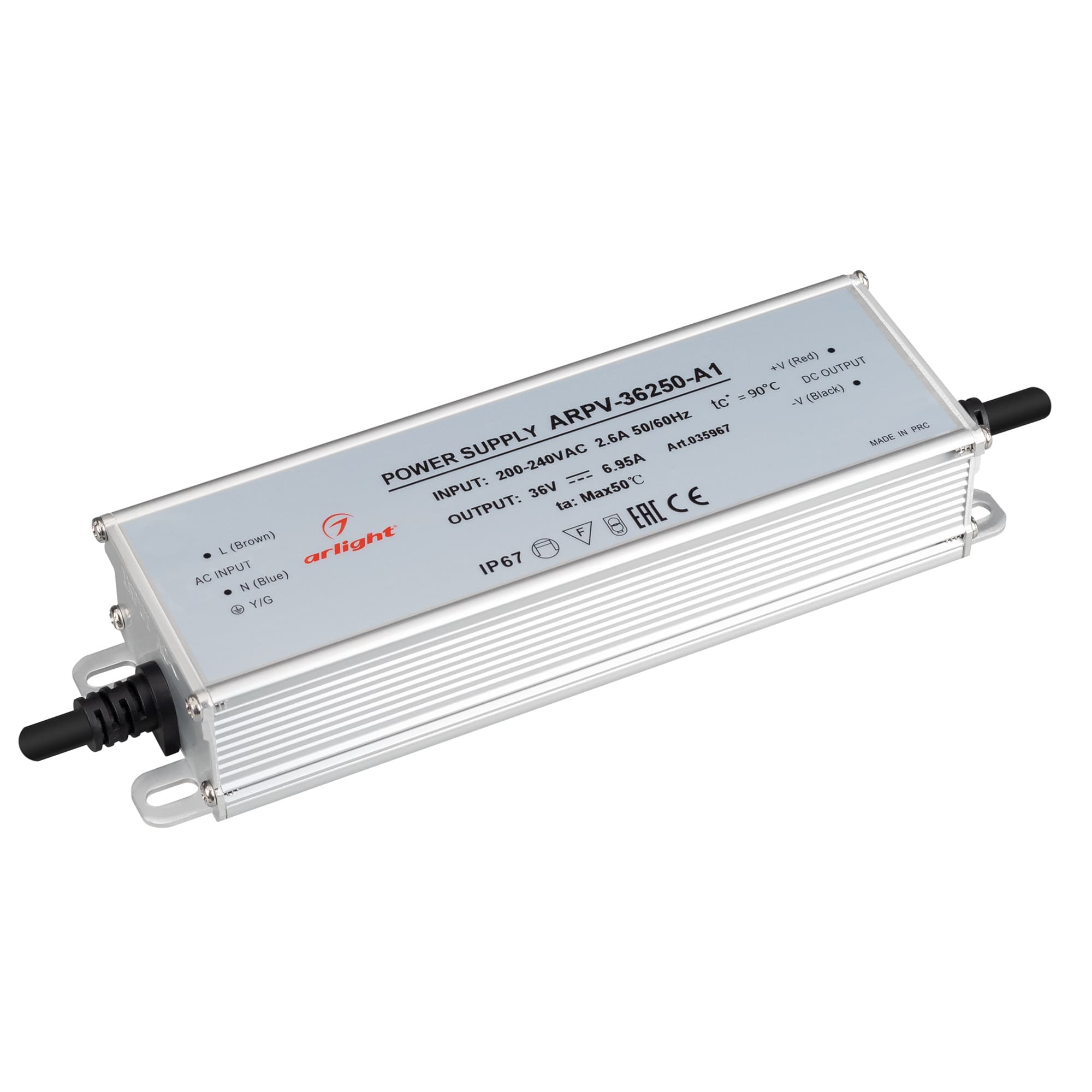 Блок питания ARPV-36250-A1 (36V, 6.95A, 250W) (Arlight, IP67 Металл, 3 года) 035967 — фото 1