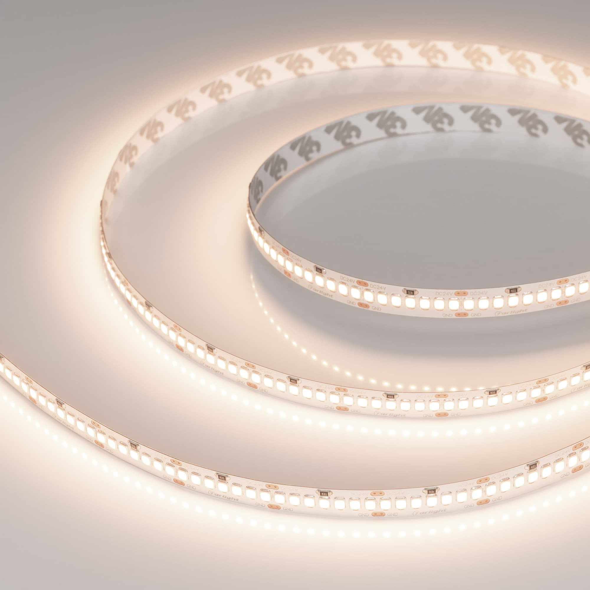 Светодиодная лента RT-A252-10mm 24V Warm3500 (11 W/m, IP20, 2835, 5m) (Arlight, Открытый) 028619(2) — фото 3