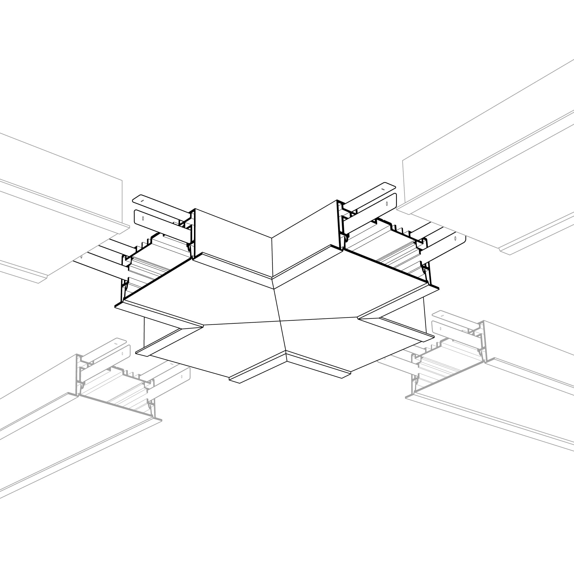 Угол S2-LINIA94-F-X90 крестовой (Arlight, Металл) 021286 Arlight — фото 2