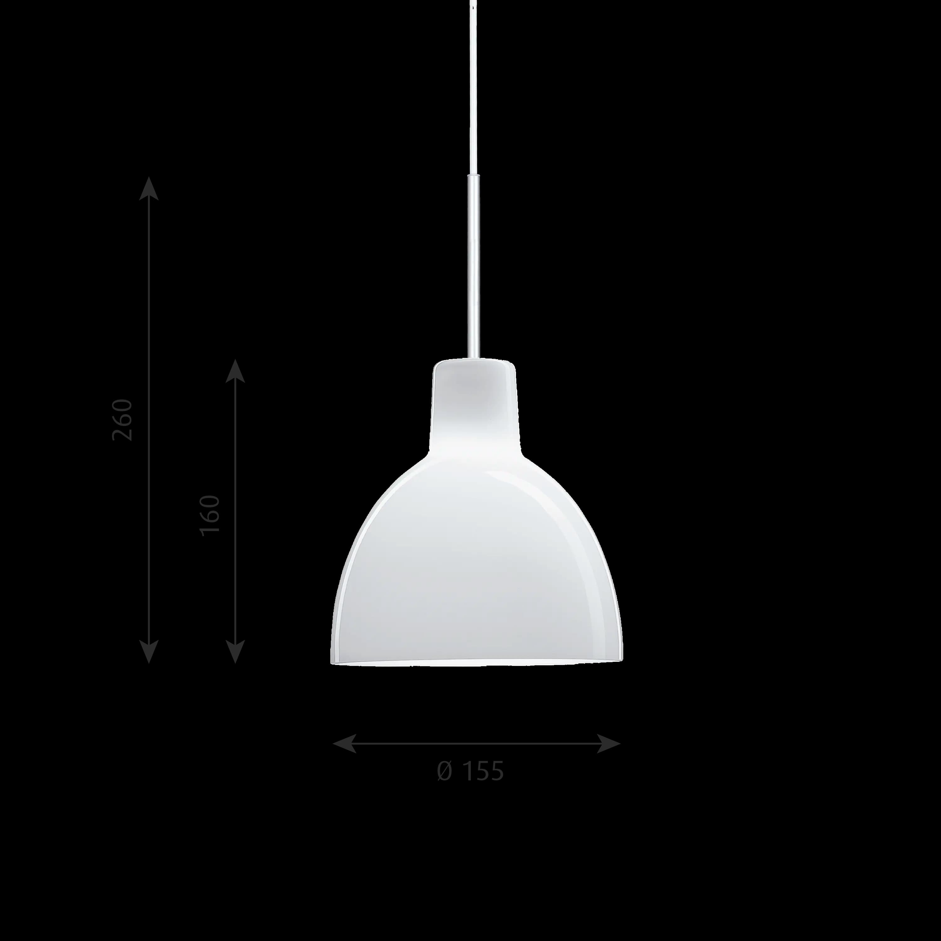 Louis Poulsen Toldbod Glass Pendant White opal glass Ø 155 — фото 9