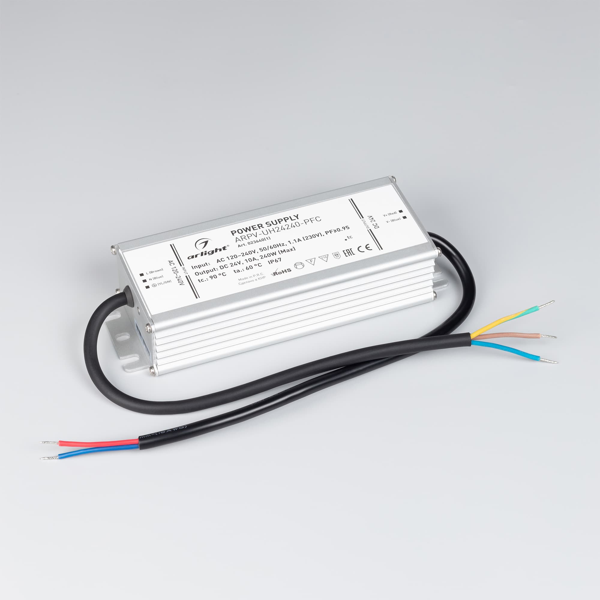 Блок питания ARPV-UH24240-PFC (24V, 10.0A, 240W) (Arlight, IP67 Металл, 7 лет) 023640(1) — фото 2