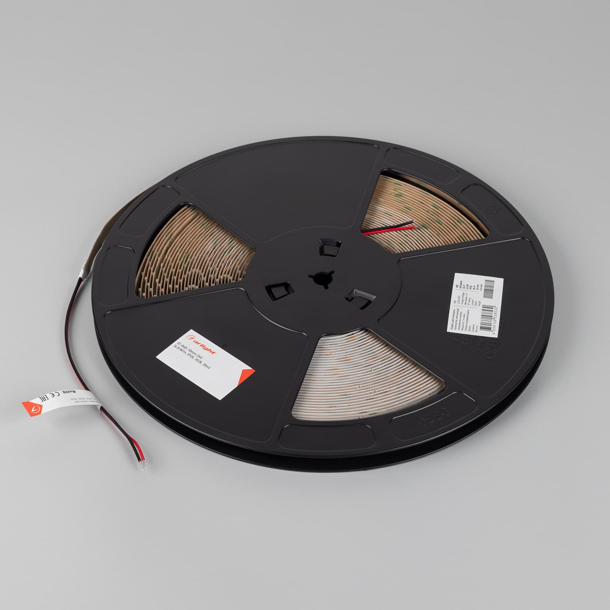Светодиодная лента RT-20000 24V Warm2700 (3528, 60 LED/m, 20m) (Arlight, 4.8 Вт/м, IP20) 025013 — фото 2