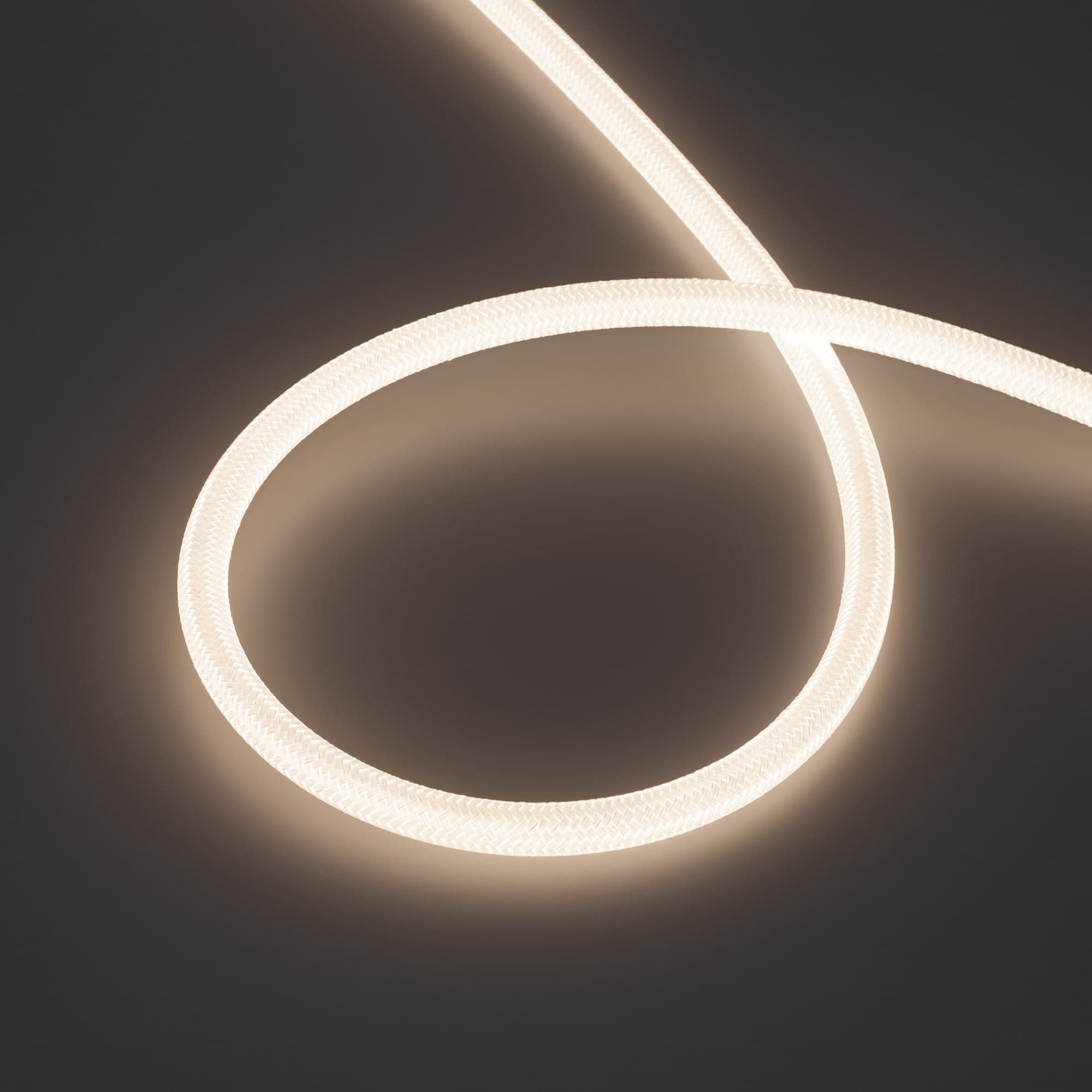 Светодиодная лента герметичная MOONLIGHT-COTTON-TOP-S-M560-D13xmm 24V Day4000 (11 W/m, IP65, 5m, wire x1) (Arlight, Вывод прямой, 3 года) 048143