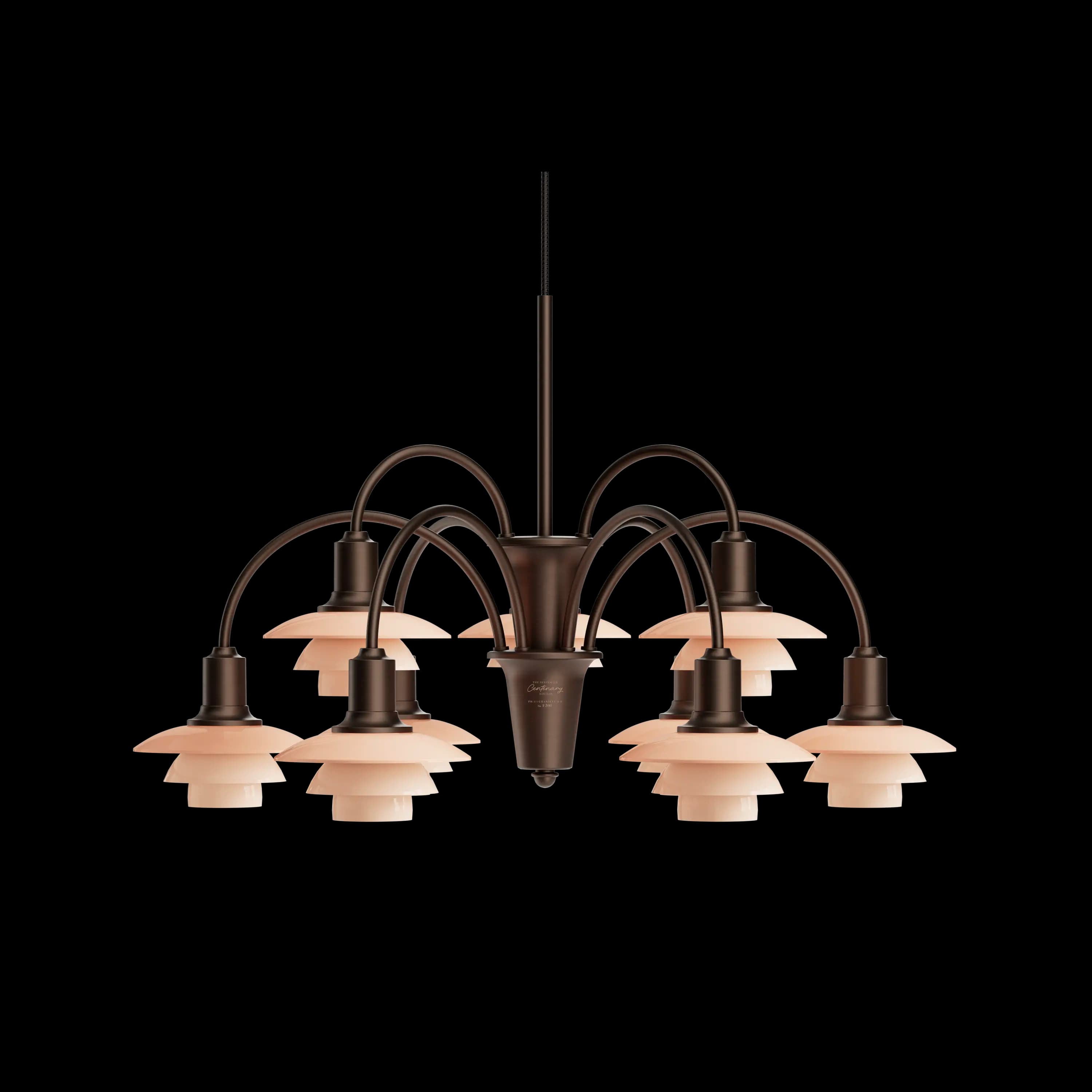 Louis Poulsen PH 1/1 Chandelier Centenary Edition Aged brass/dusty terracotta 9-ARMS — фото 2