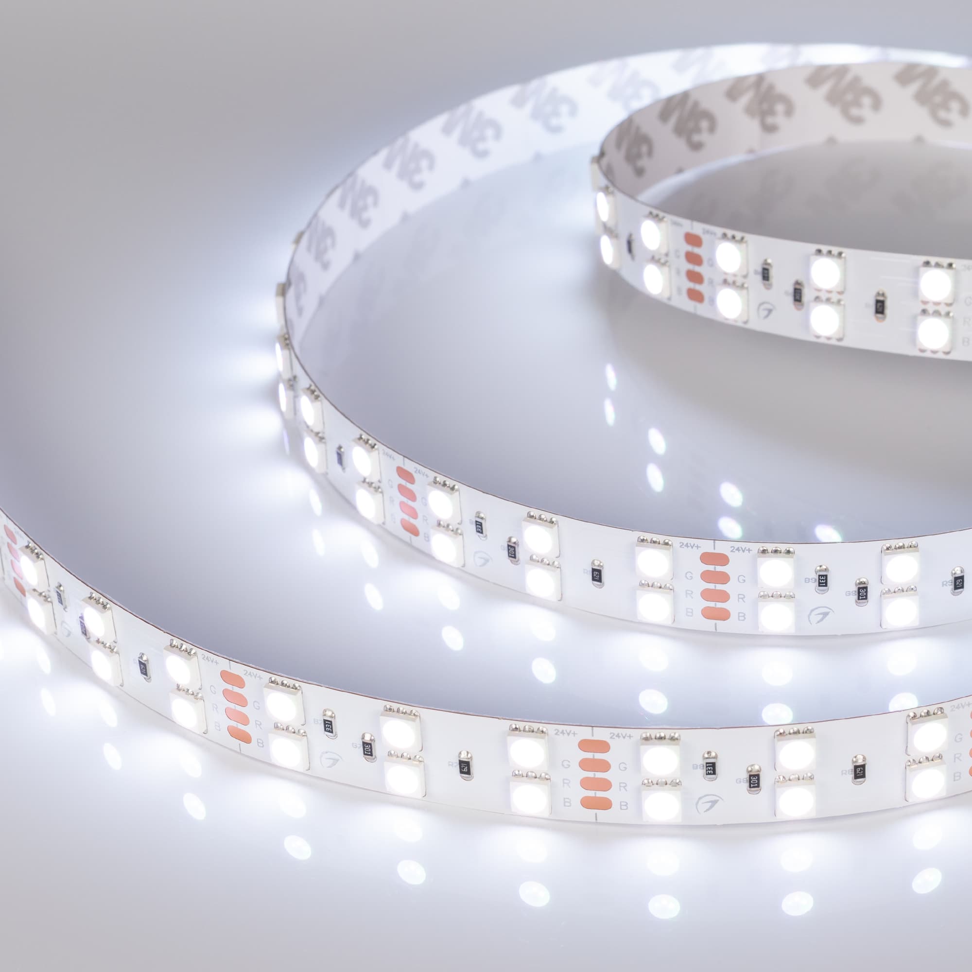 Светодиодная лента RT-B120-15mm 24V RGB (28.8 W/m, IP20, 5060, 5m) (Arlight, Открытый) 011205(2) — фото 2