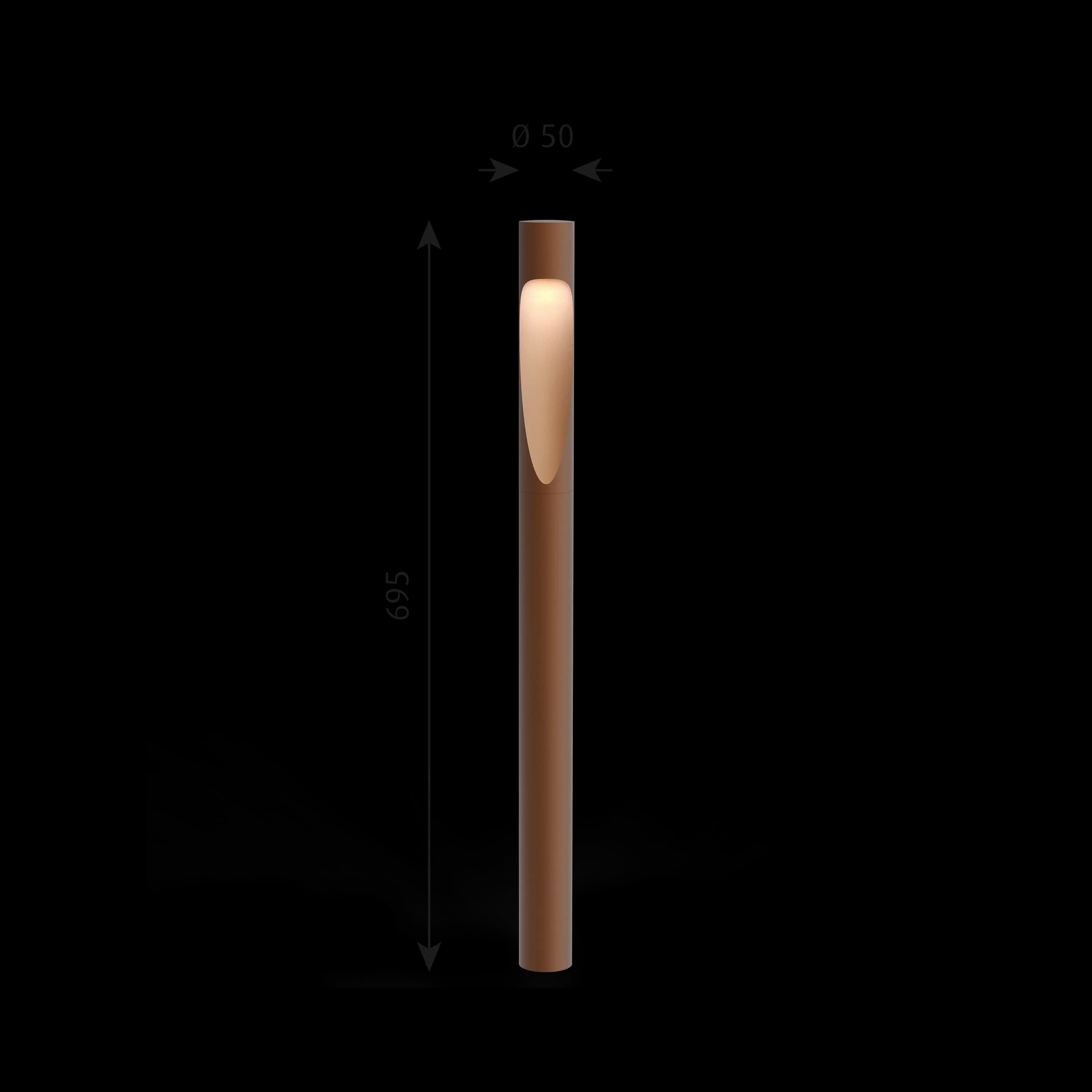 Louis Poulsen Flindt Garden Bollard Corten colour LONG — фото 5