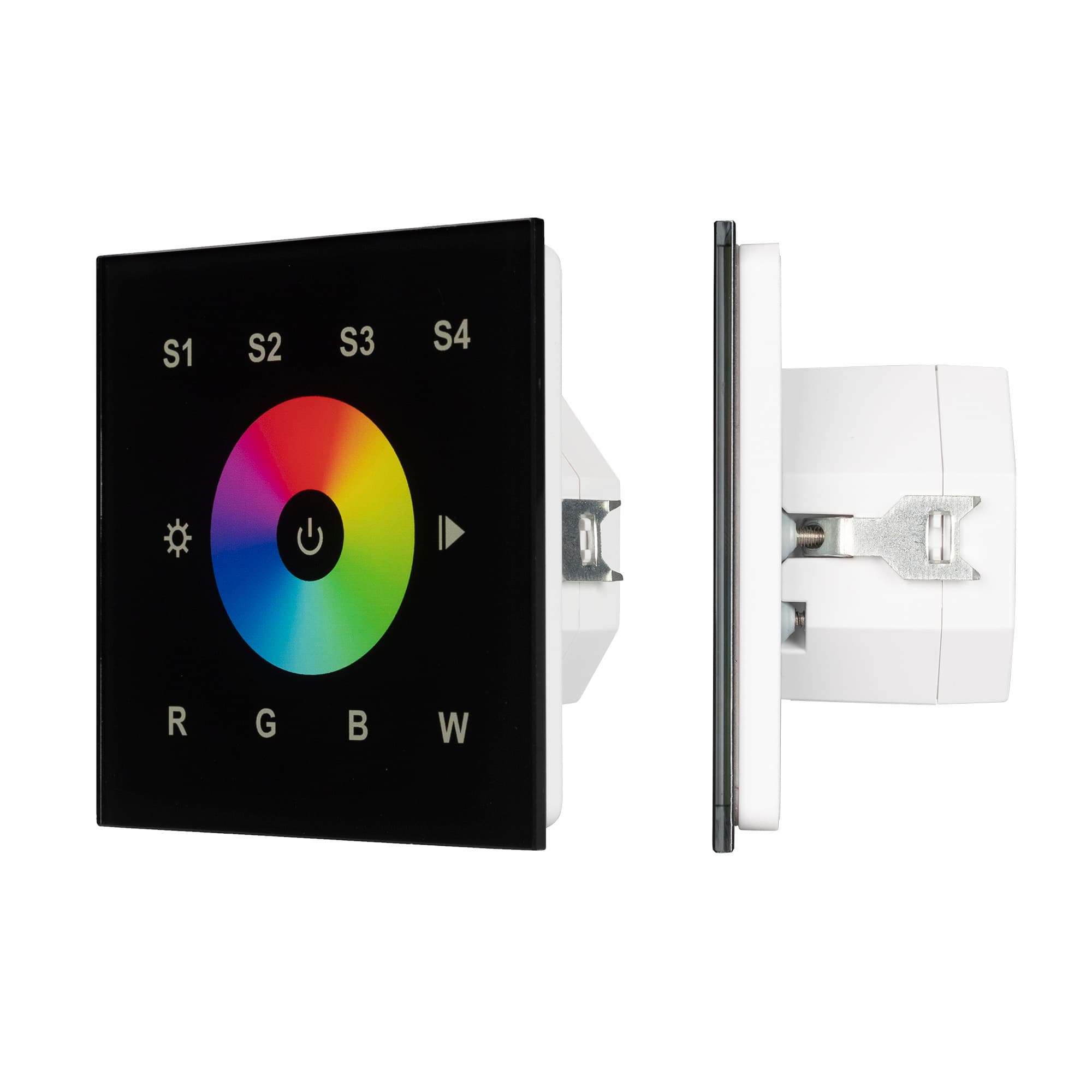 INTELLIGENT ARLIGHT Сенсорная панель DALI-901-11-1G-4SC-RGBW-DT8-IN Black (BUS/230V) (IARL, IP20 Пластик, 3 года) 037199 — фото 1
