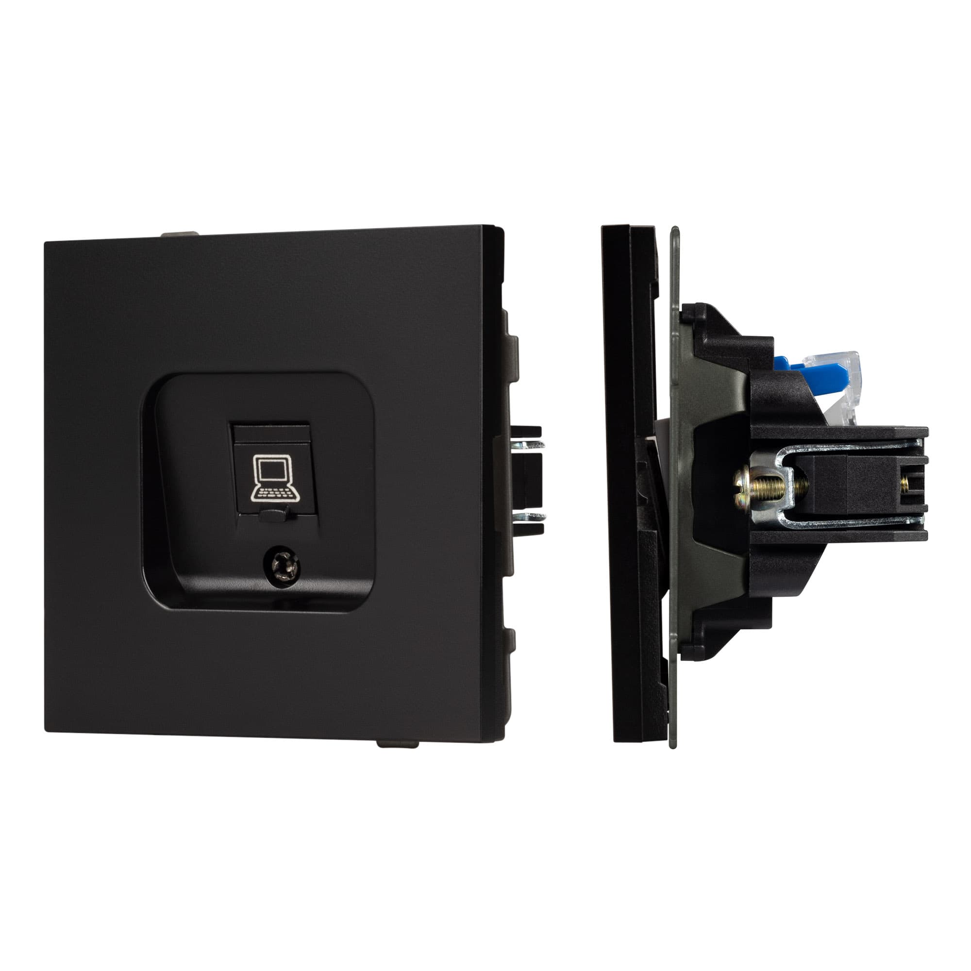 Механизм компьютерной розетки SCT-TENDO-MPC1-PL-BK (RJ-45, CAT6) (Arlight, Черный) 054104