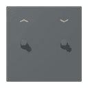 Накладка 2 тумблерами, с символами стрелок, Jung LC12-5PR0202