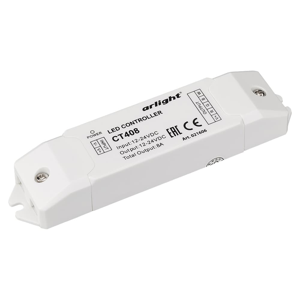 Контроллер CT408 (12-24V, 96-192W) (Arlight, IP20 Пластик, 1 год) 021606 Arlight