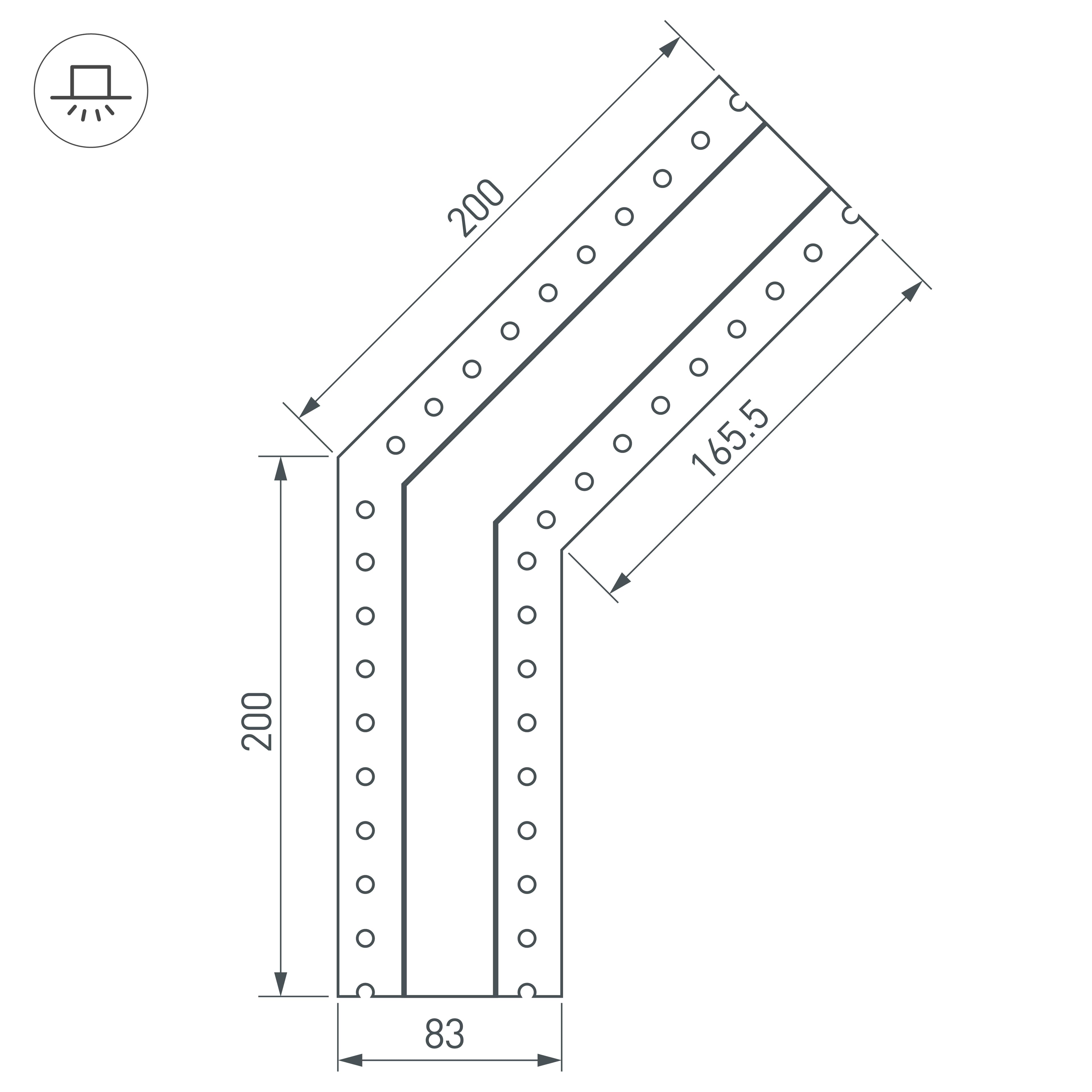 Угол SL-LINIA32-FANTOM-135 (Arlight, Металл) 030093 — фото 2
