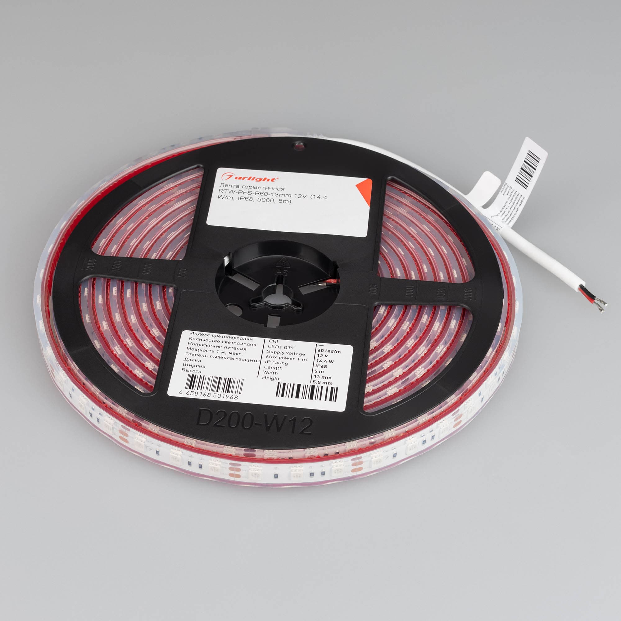 Светодиодная лента герметичная RTW-PFS-B60-13mm 12V Blue (14.4 W/m, IP68, 5060, 5m) (Arlight, 14.4 Вт/м, IP68) 036280 — фото 2
