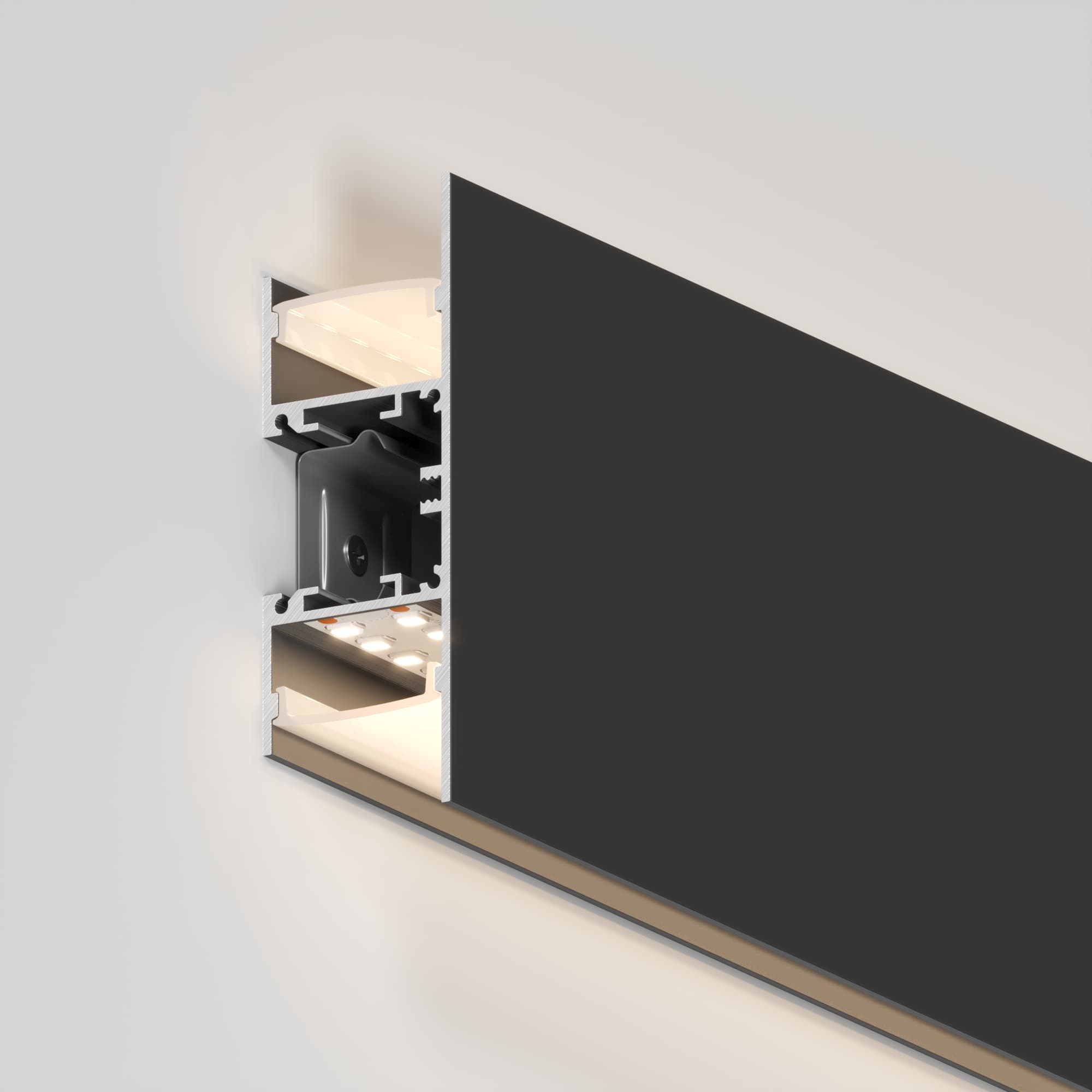 Профиль WALL-2575-DUAL-2000 ANOD BLACK (Arlight, Алюминий) 052332 — фото 4