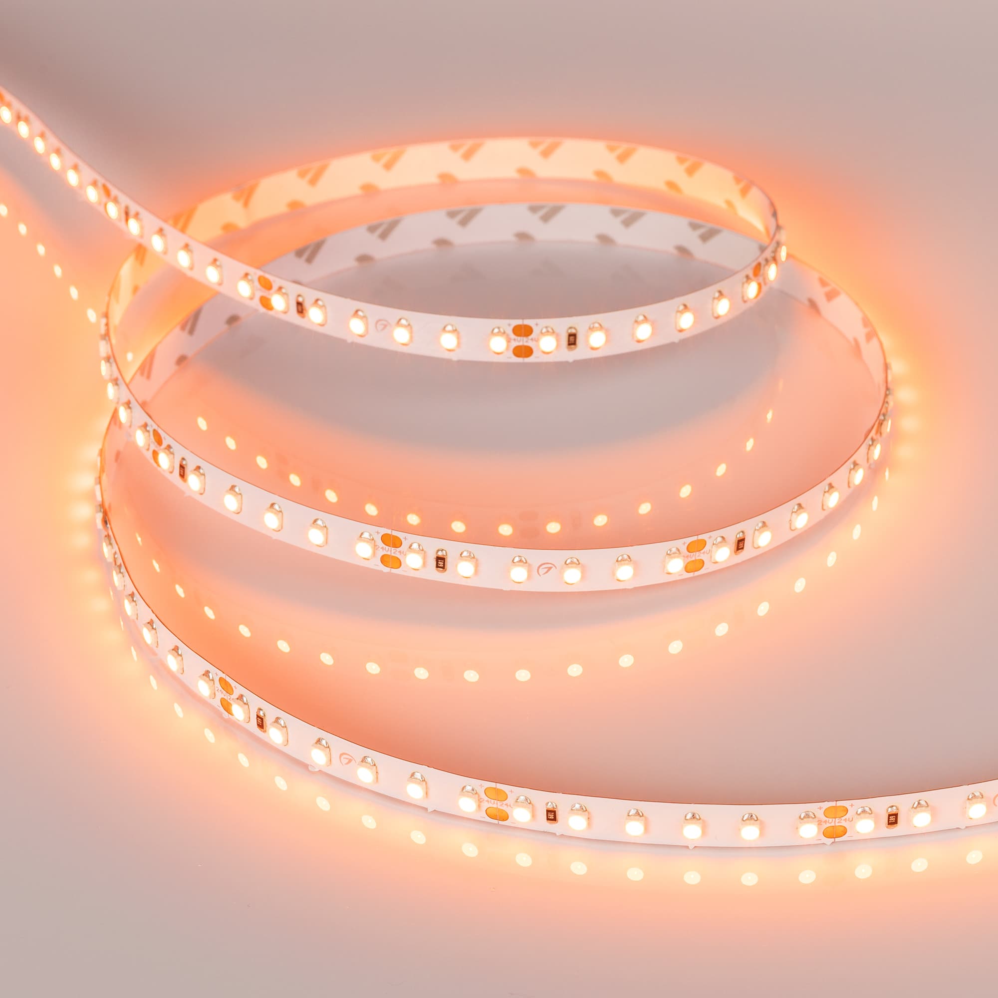 Светодиодная лента RT 2-5000 24V Orange 2x (3528, 600 LED, LUX) (Arlight, 9.6 Вт/м, IP20) 015896 — фото 3