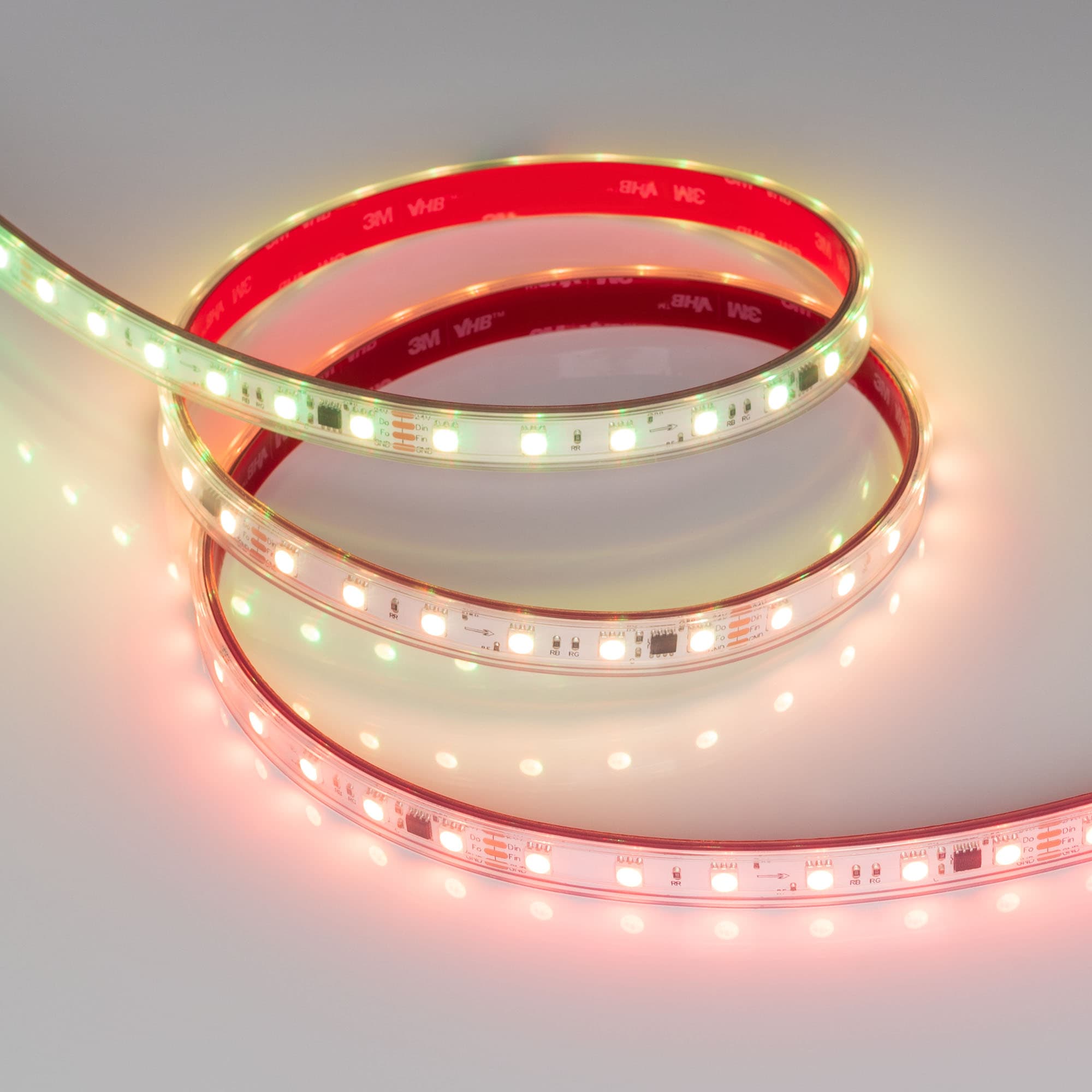 Светодиодная лента герметичная SPI-PFS-B60-12mm 24V RGB-PX6-BPT (12 W/m, IP68, 5060, 5m) (Arlight, бегущий огонь) 039602 — фото 2