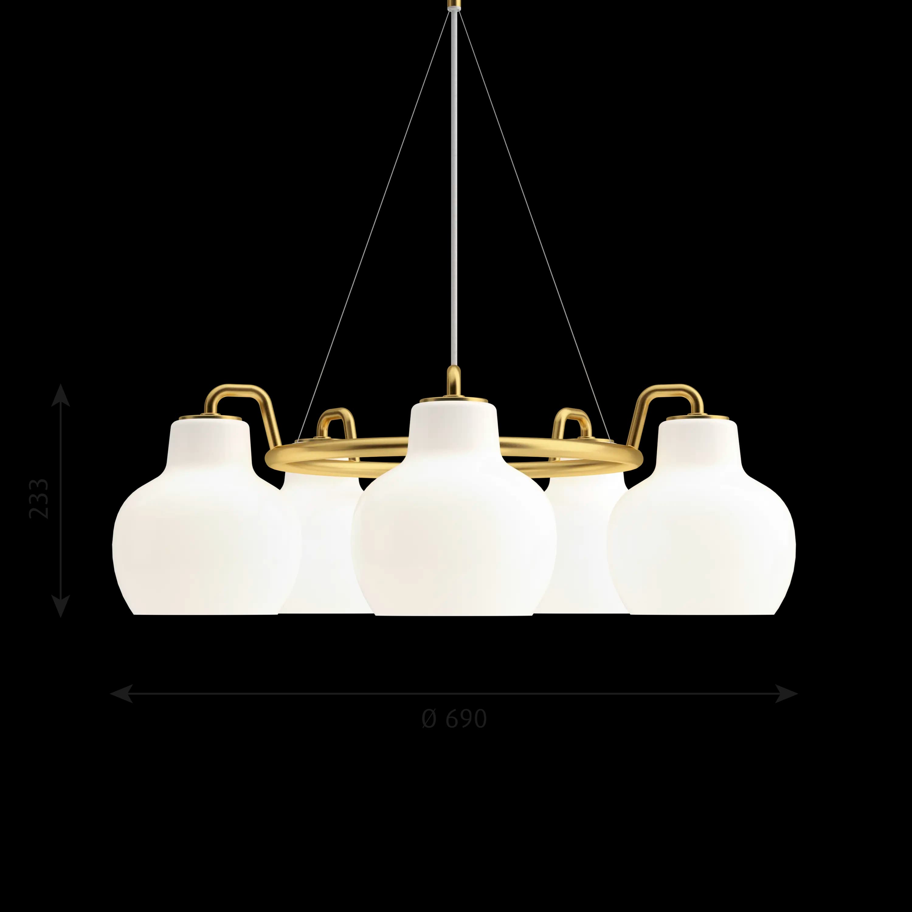 Louis Poulsen VL Ring Crown 3-5-7 Pendant Brass/opal glass 5 — фото 11