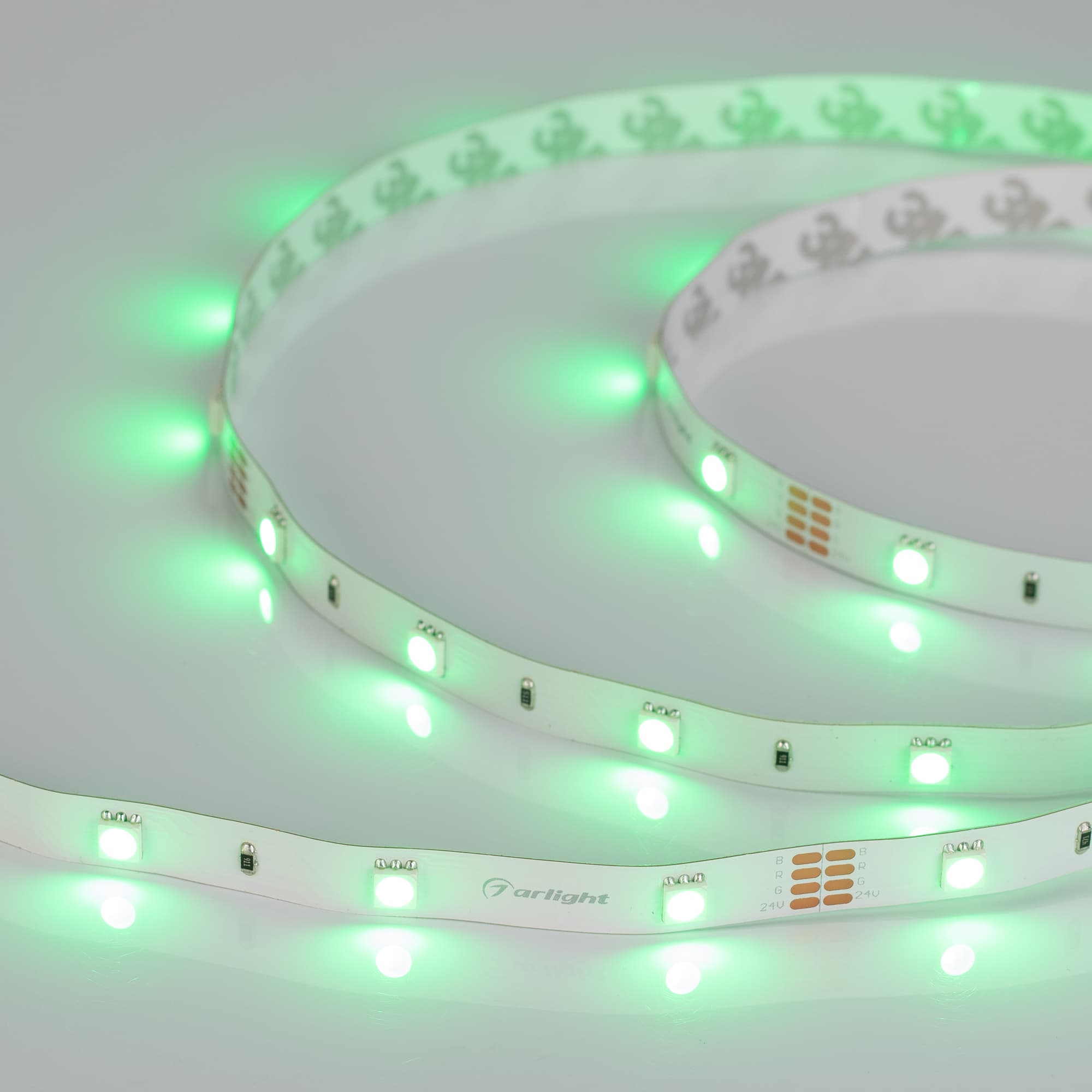 Светодиодная лента RT-B30-10mm 24V RGB (7.2 W/m, IP20, 5060, 5m) (Arlight, Открытый) 022066(2) — фото 1