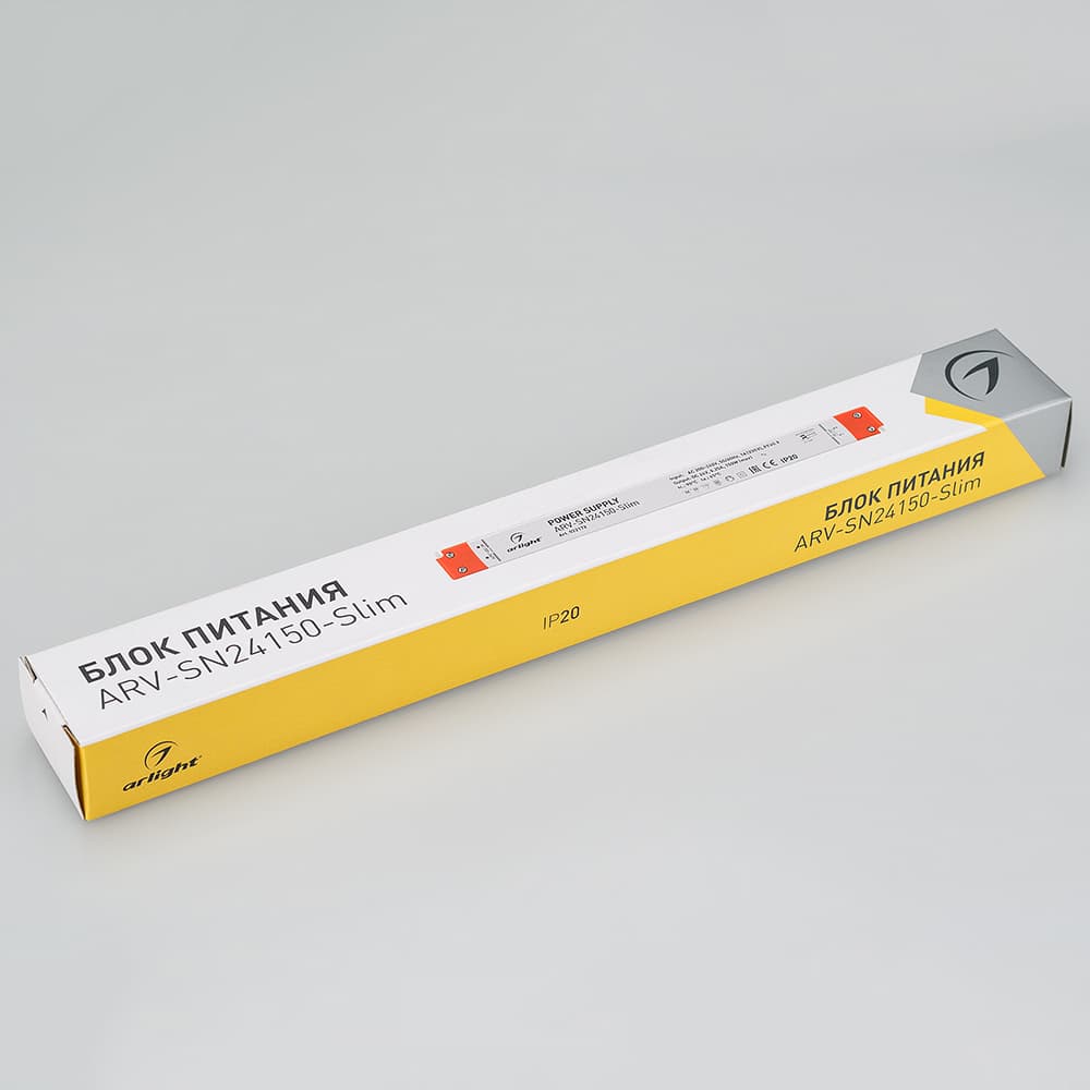 Блок питания ARV-SN24150-Slim (24V, 6,25A, 150W, PFC) (Arlight, IP20 Пластик, 3 года) 022172 — фото 2